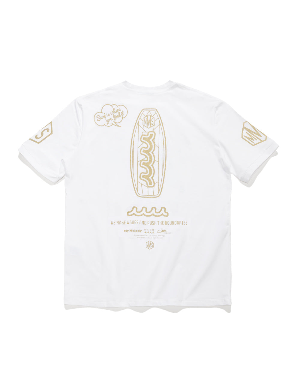 muta MARINE ムータマリン My Melody × muta MARINE SURFING ストレッチTシャツ MMMP-434770 ホワイト