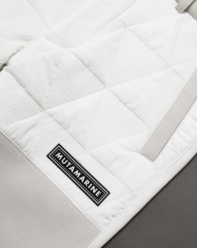 muta MARINE ジオメトリック キルティングパンツ Geometric down pants MMJC-444275 WHITE