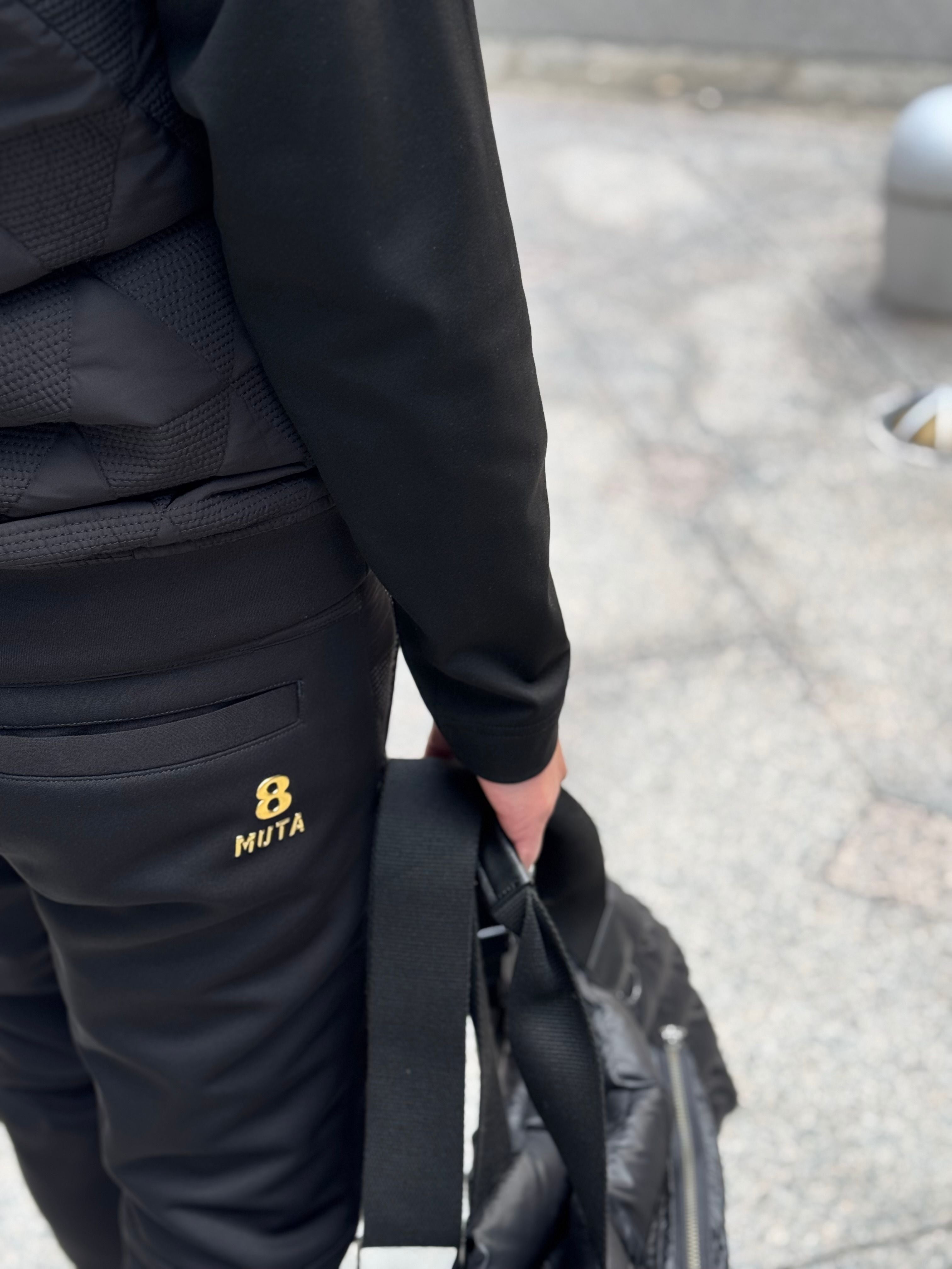 muta MARINE ジオメトリック キルティングパンツ Geometric down pants MMJC-444275 BLACK