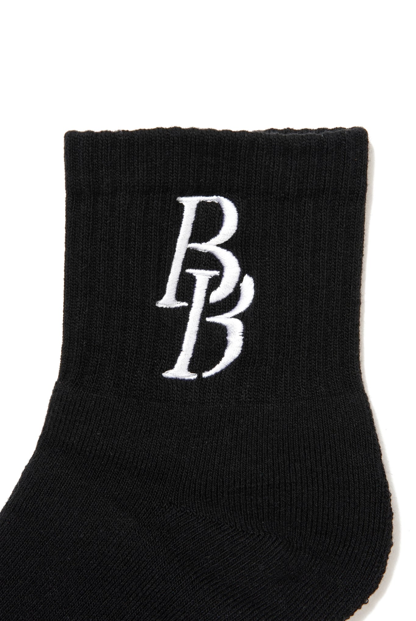 BB LOGO SOCKS B077 ソックス コットン100% 日本製 / BLACK