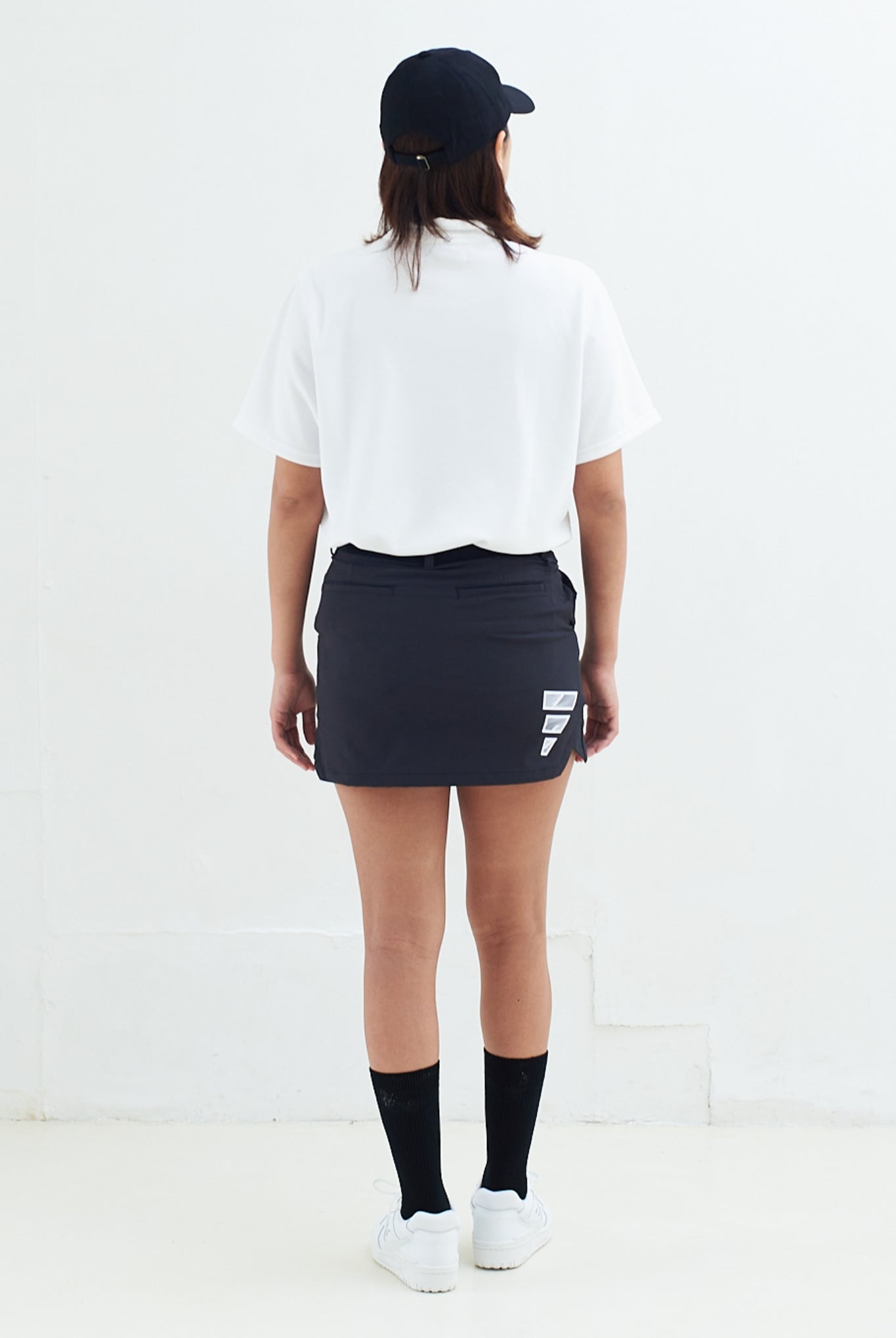 GOLF CLUB HIGH NECK S/S TEE G045 モックネック Tシャツ COOLMAX 吸湿 速乾 伸縮 透けにくい 日本製 / WHITE