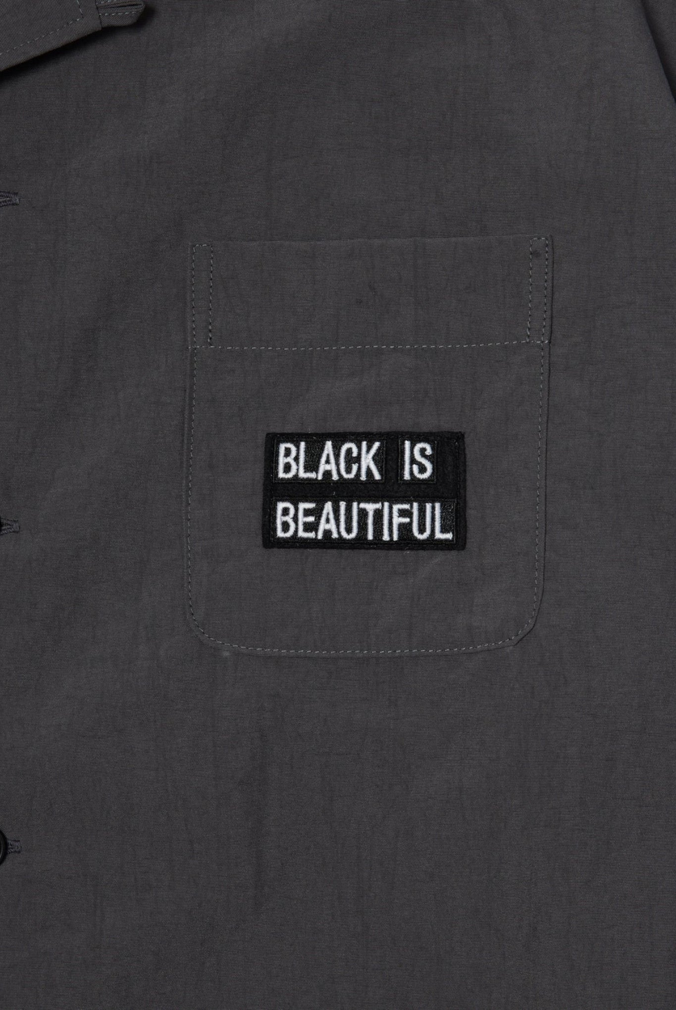 NYLON L/S SHIRTS B088 B089 シャツ 特殊素材 撥水 軽量 コットンライク セットアップ / CHARCOAL