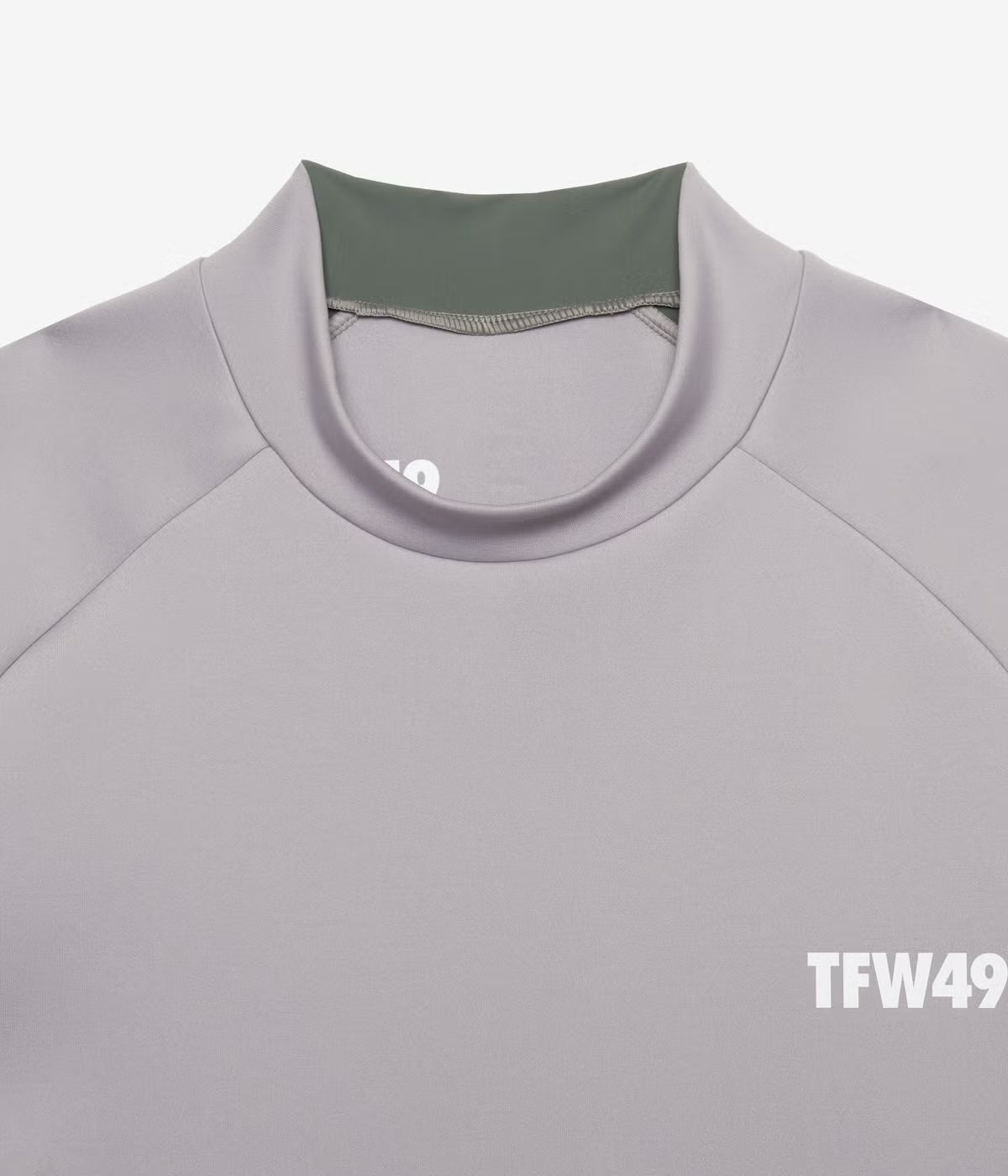 TFW49 SIDE PANEL SHORT SLEEVE MOCKNECK GREY
