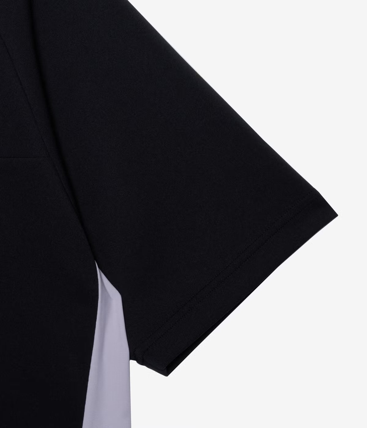 TFW49  HALF ZIP S/S MOCK NECK  WHITE