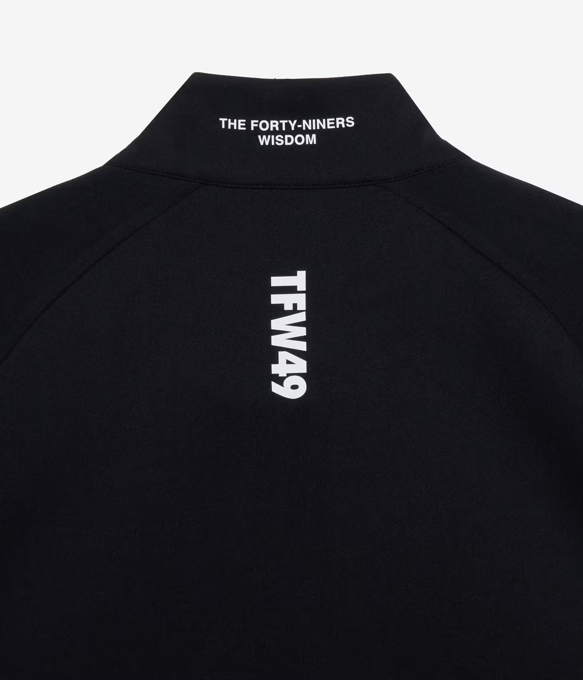 TFW49  HALF ZIP S/S MOCK NECK  WHITE