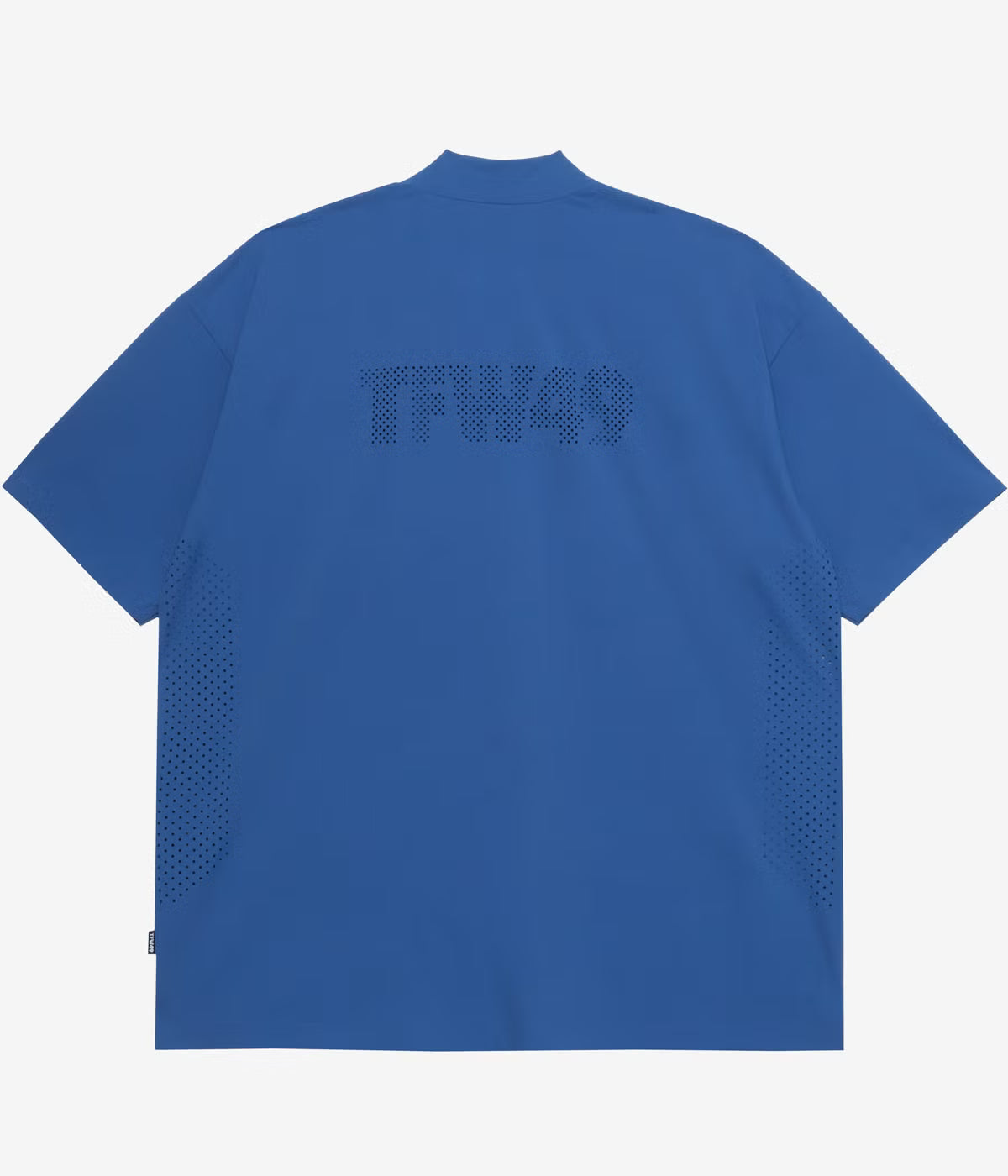 NEW  PUNCHED MESH HALF MOCKNECK T