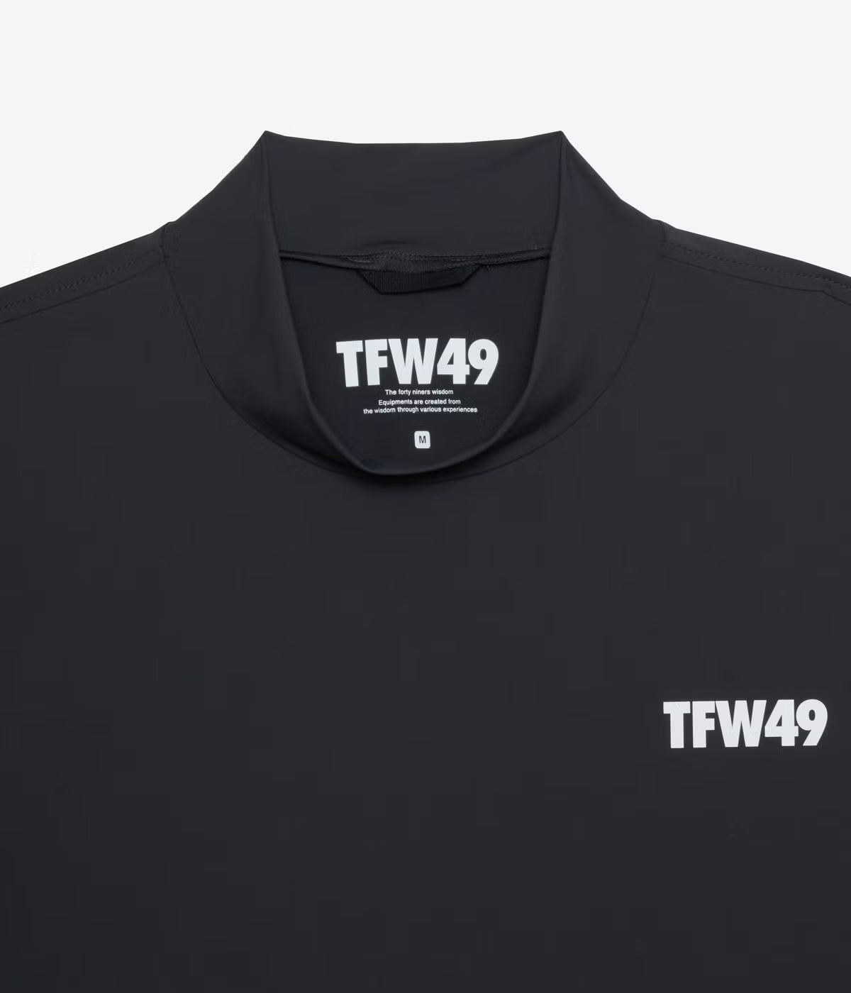 NEW  PUNCHED MESH HALF MOCKNECK T