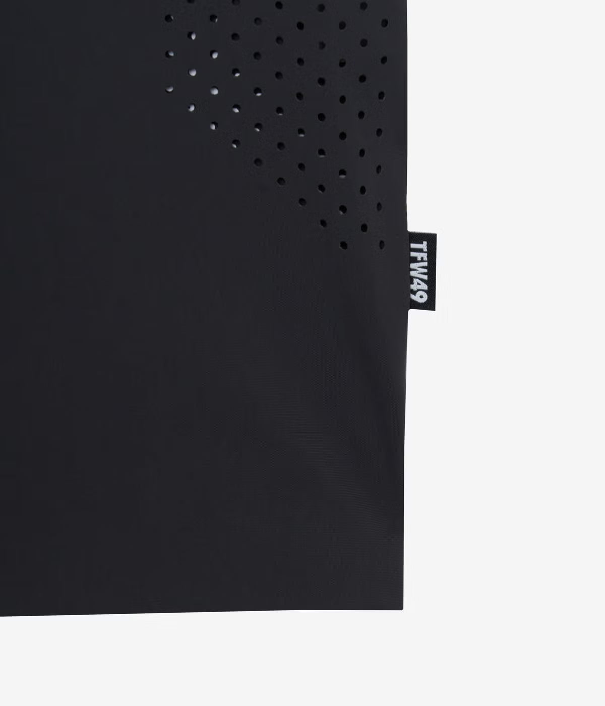 NEW  PUNCHED MESH HALF MOCKNECK T