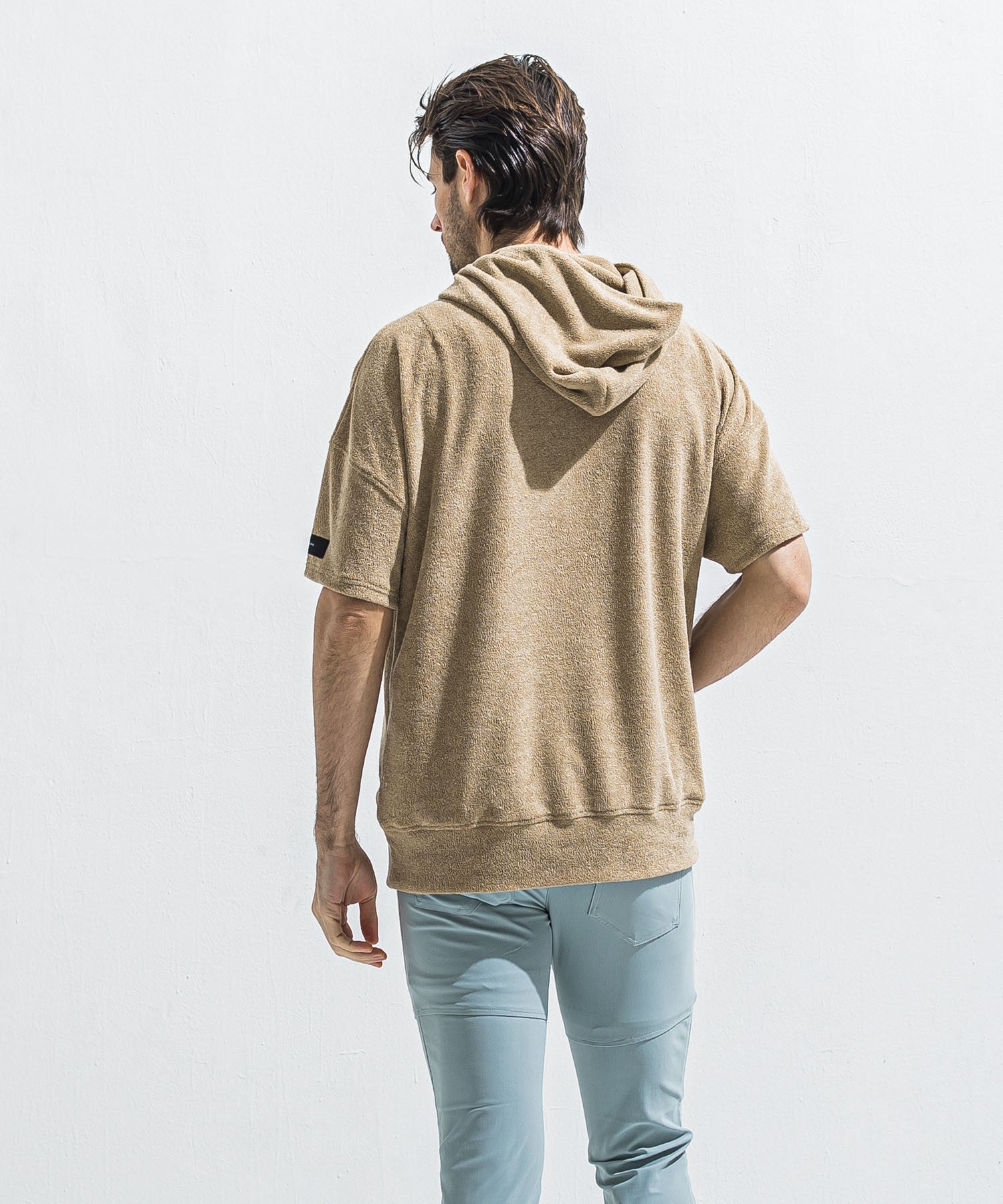 RESOUND CLOTHING リサウンドクロージング PILE HALF HOODIE RC40-C-003 PINK