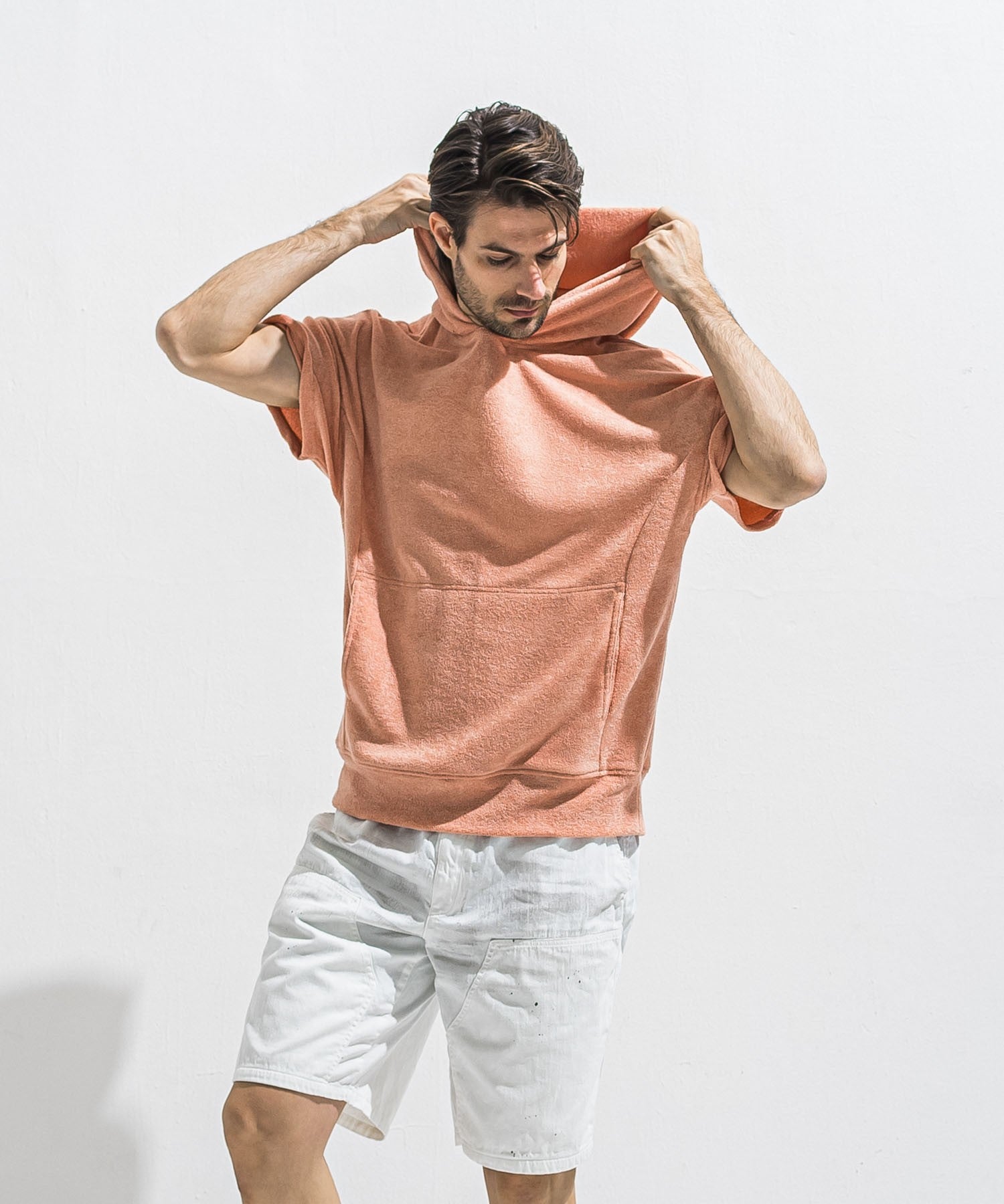 PILE HALF　HOODIE