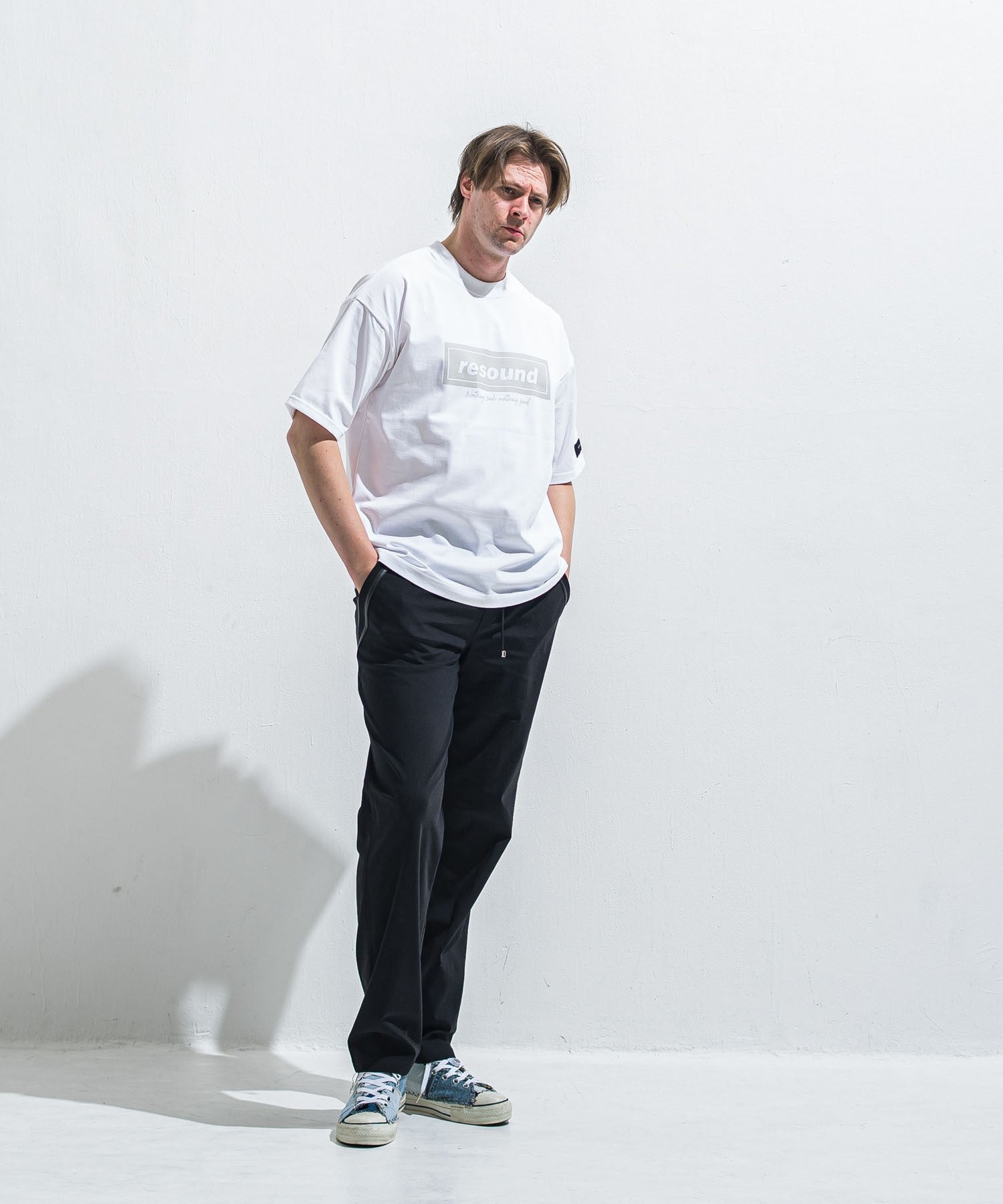 RESOUND CLOTHING リサウンドクロージング BOX OVER TEE RC40-T-007 WHGREY