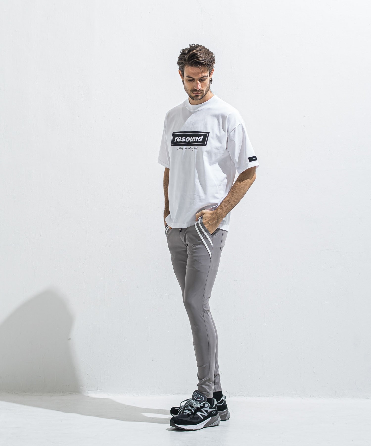 RESOUND CLOTHING リサウンドクロージング BOX OVER TEE RC40-T-007 WHGREY