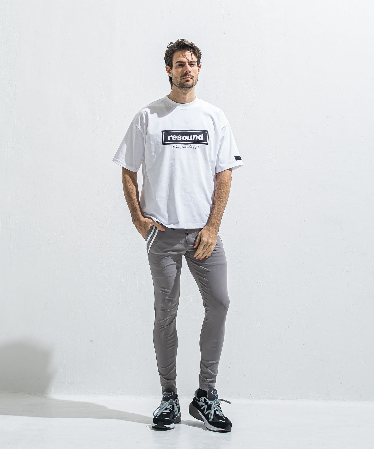 RESOUND CLOTHING リサウンドクロージング BOX OVER TEE RC40-T-007 WHGREY