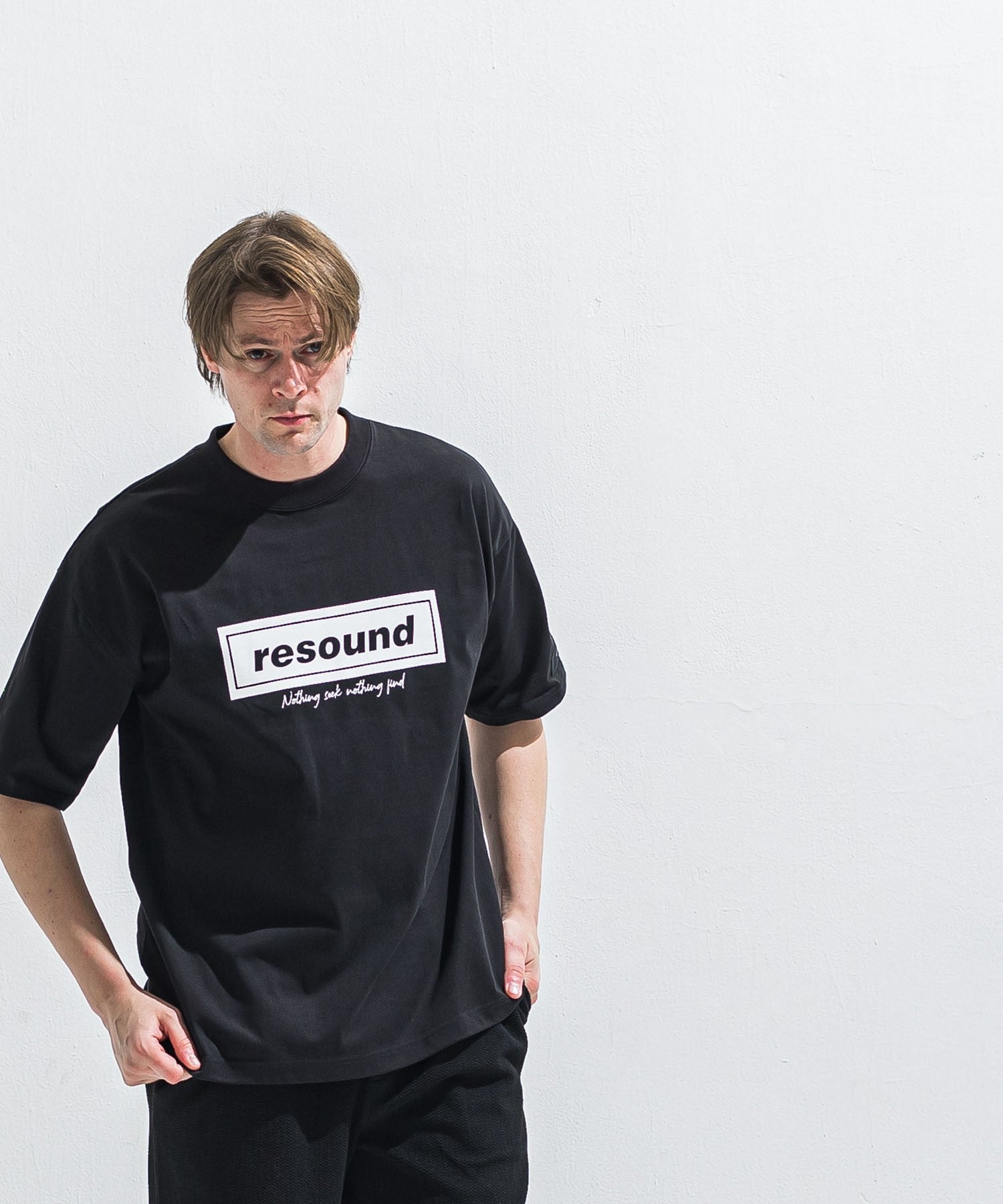 RESOUND CLOTHING リサウンドクロージング BOX OVER TEE RC40-T-007 BLACK