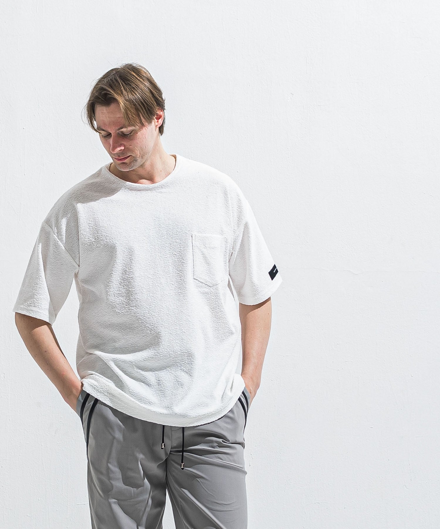 RESOUND CLOTHING リサウンドクロージング PILE OVER TEE RC40-T-002 WHITE