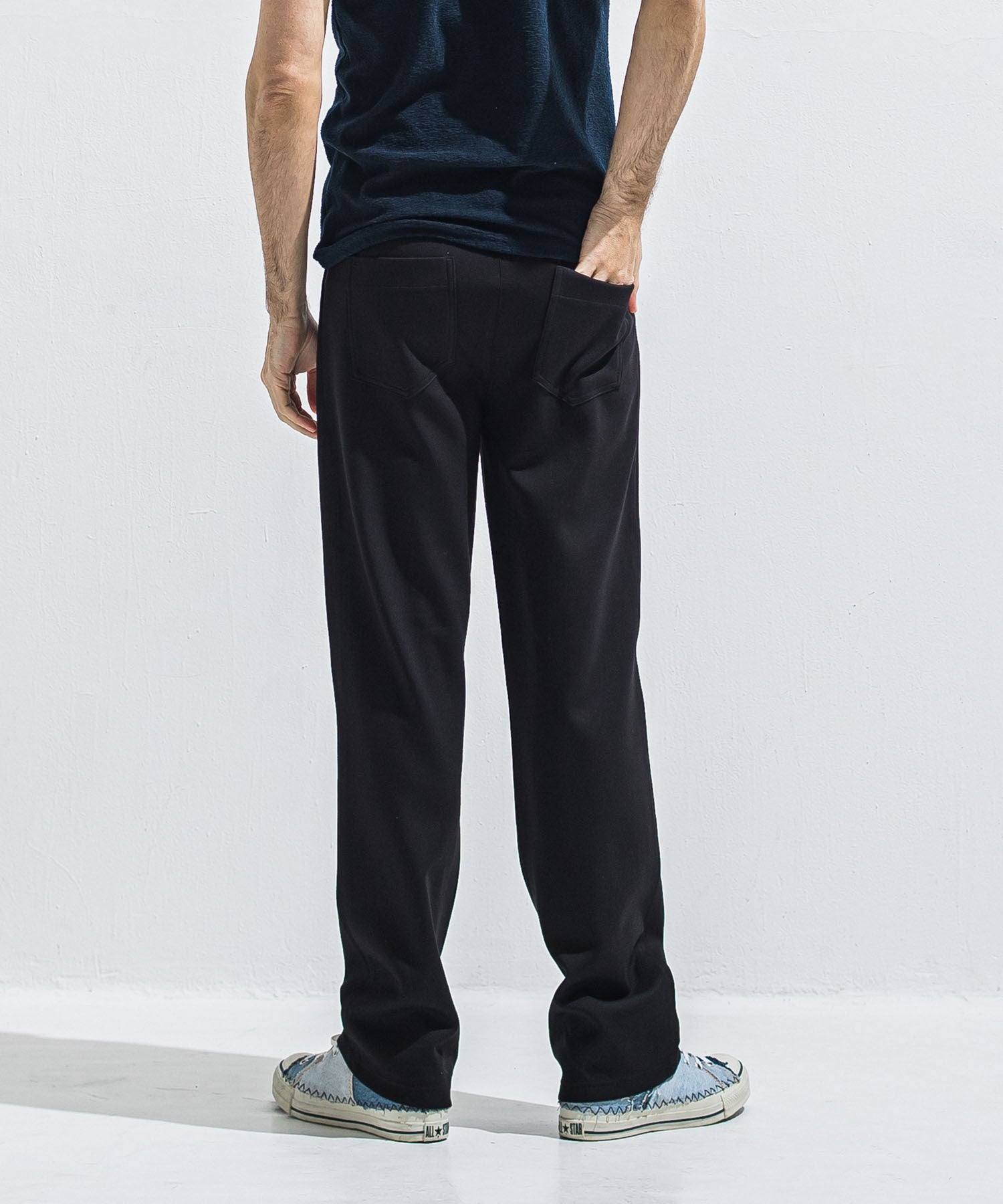 【別注】RESOUND CLOTHING リサウンドクロージング SEMI WIDE TUCK PANTS RC40-ST-016WT-2 NYLON BLACK