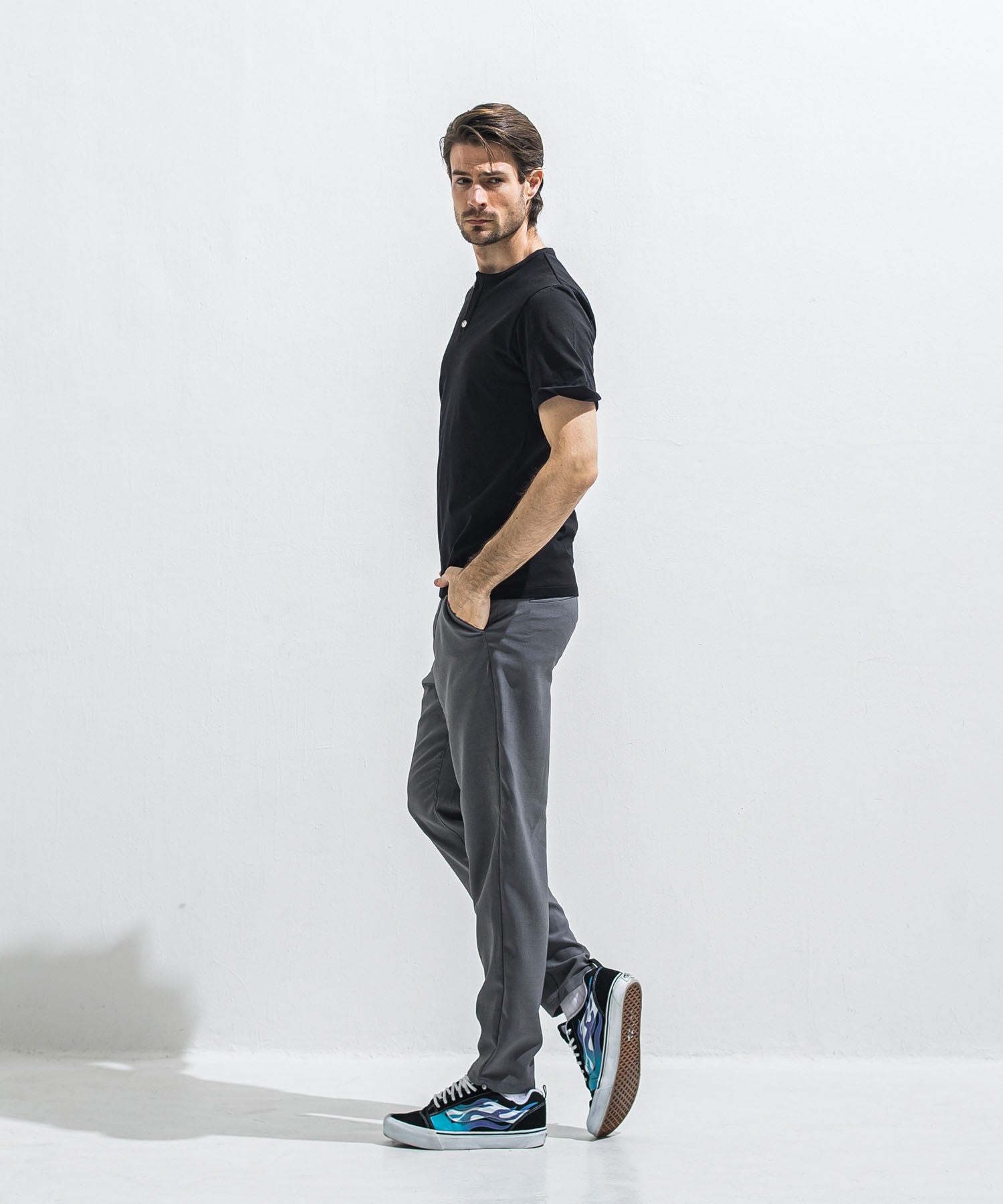 RESOUND CLOTHING リサウンドクロージング PAT WIDE EASY PANTS RC40-ST-036BN TWILLNAVY