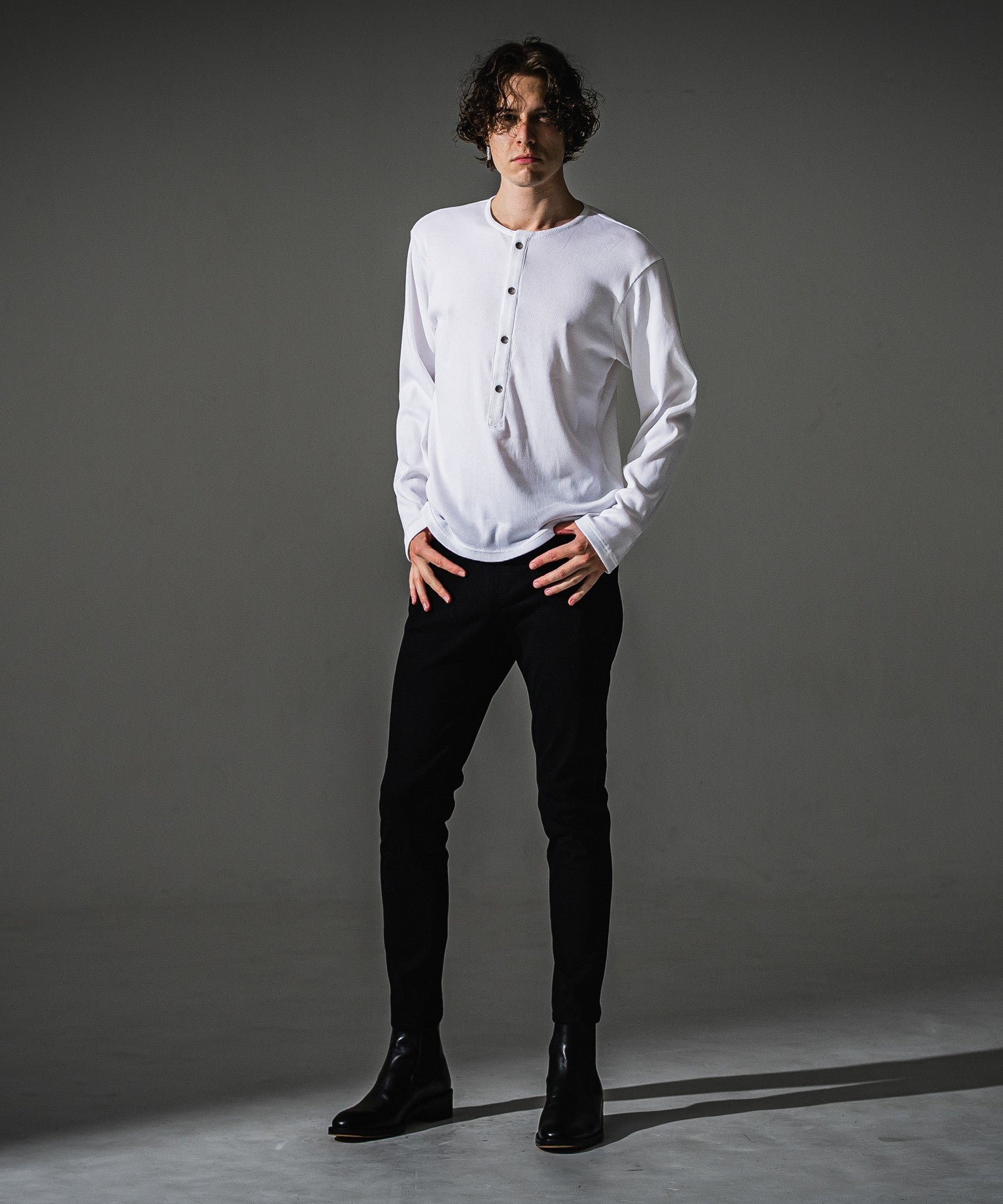 RESOUND CLOTHING リサウンドクロージング MICK DENIM JERSEY BASIC-ST-020 BLACK