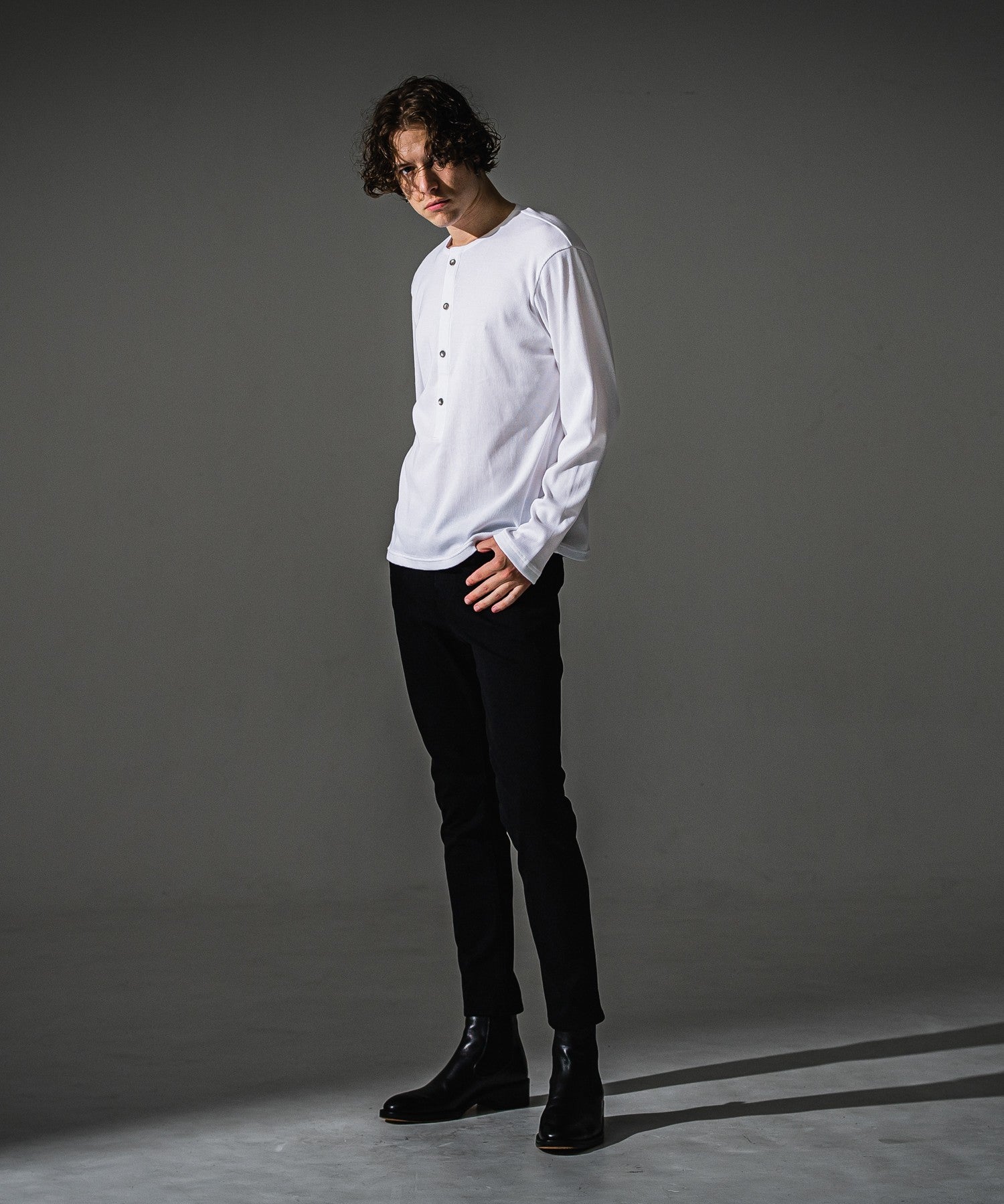 RESOUND CLOTHING リサウンドクロージング MICK DENIM JERSEY BASIC-ST-020 BLACK