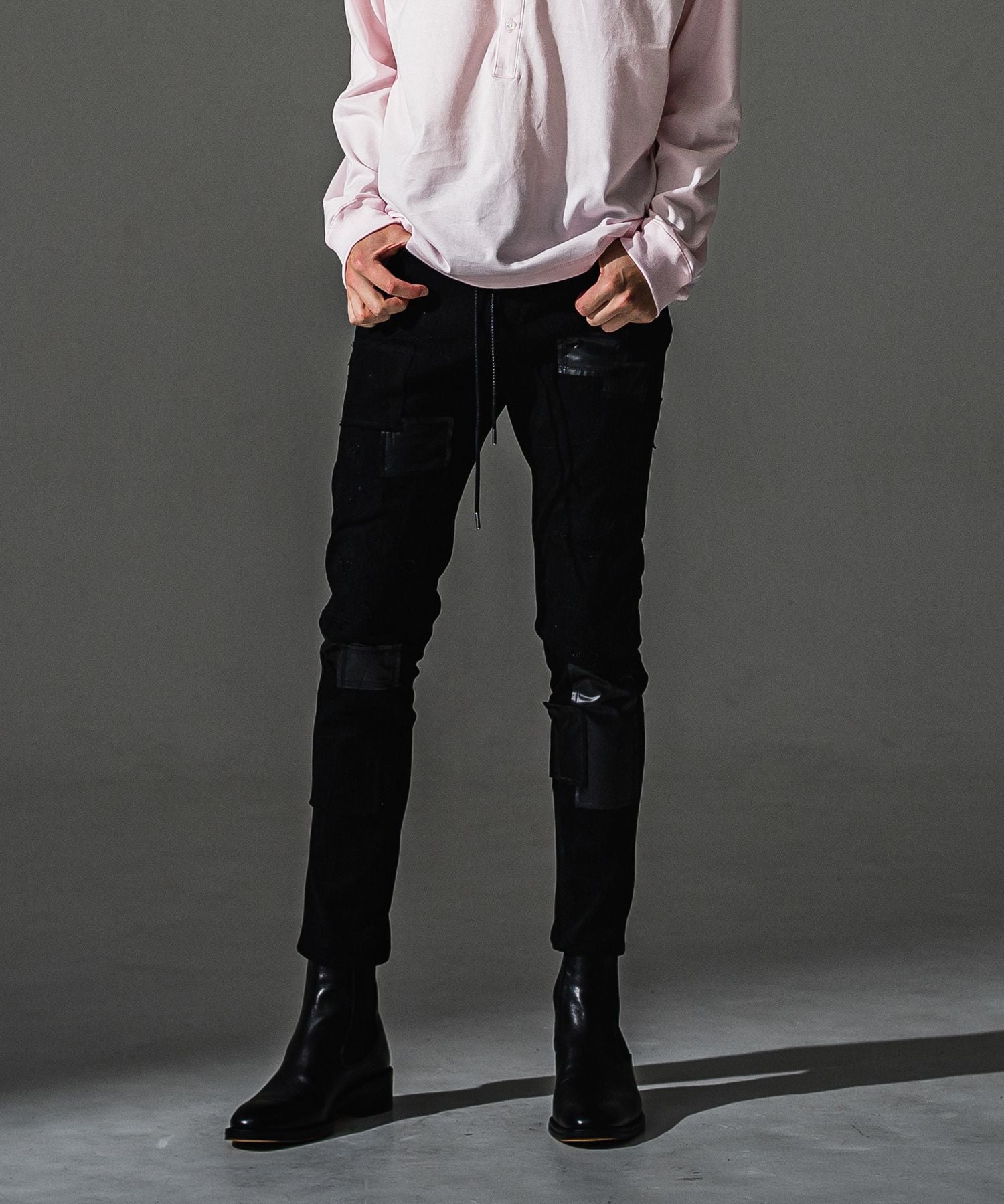 RESOUND CLOTHING リサウンドクロージング MICK DENIM JERSEY BASIC-ST-020-2 BKREMAKE