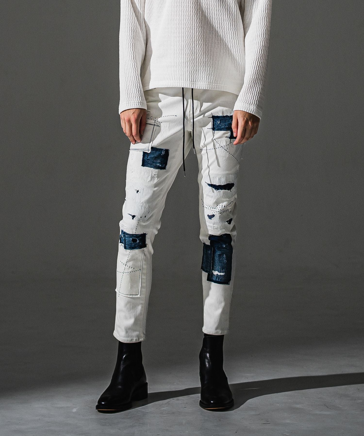 RESOUND CLOTHING リサウンドクロージング MICK DENIM JERSEY BASIC-ST-020-2 WHREMAKE