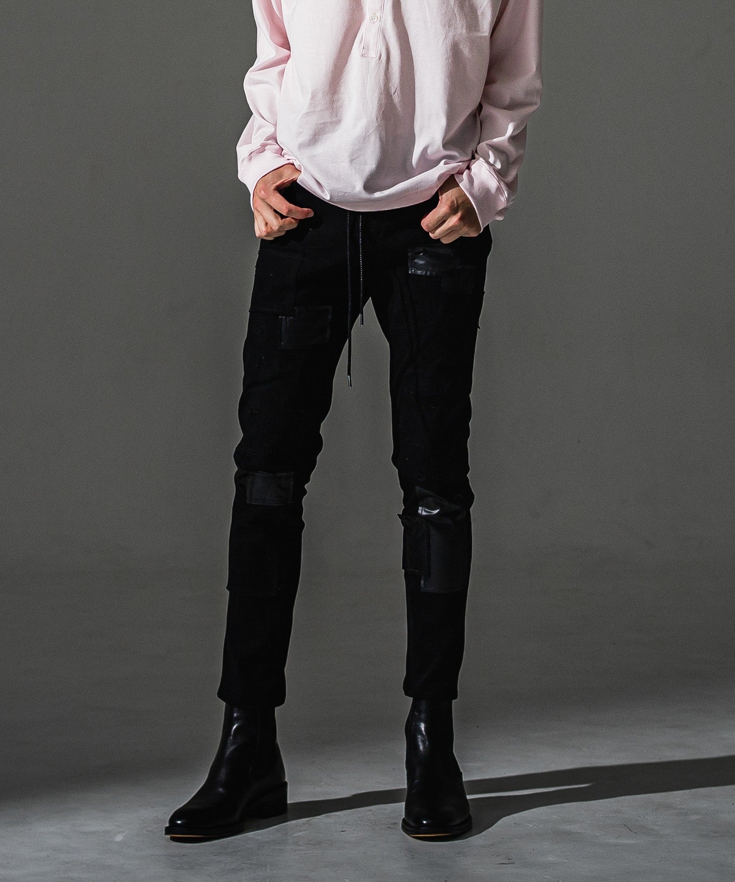 RESOUND CLOTHING リサウンドクロージング MICK DENIM JERSEY BASIC-ST-020-2 BKREMAKE