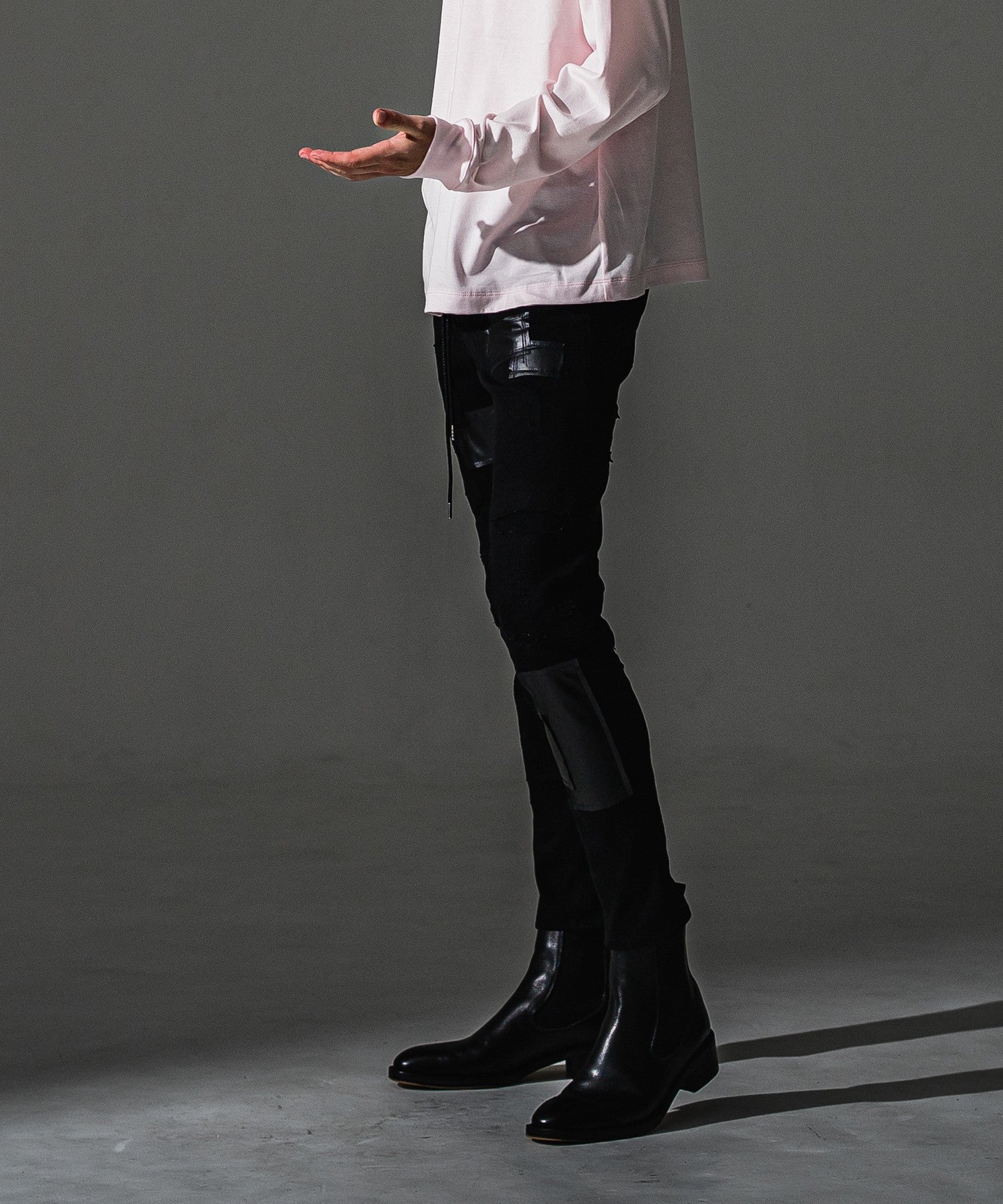RESOUND CLOTHING リサウンドクロージング MICK DENIM JERSEY BASIC-ST-020-2 BKREMAKE