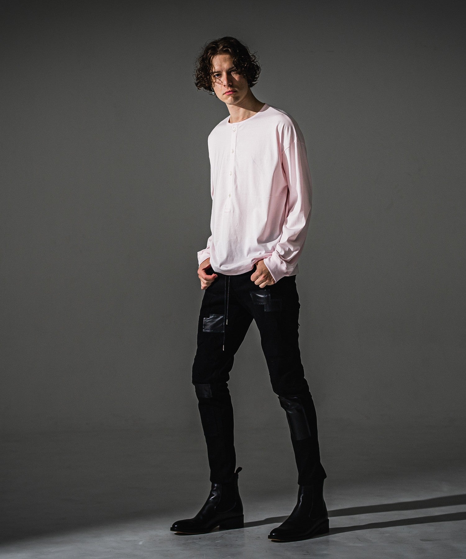 RESOUND CLOTHING リサウンドクロージング MICK DENIM JERSEY BASIC-ST-020-2 BKREMAKE