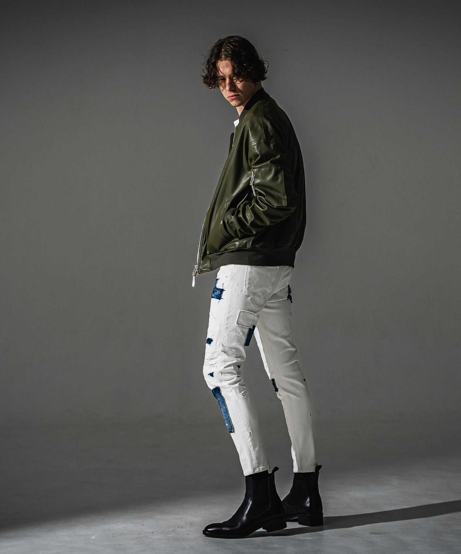 RESOUND CLOTHING リサウンドクロージング MICK DENIM JERSEY BASIC-ST-020-2 WHREMAKE