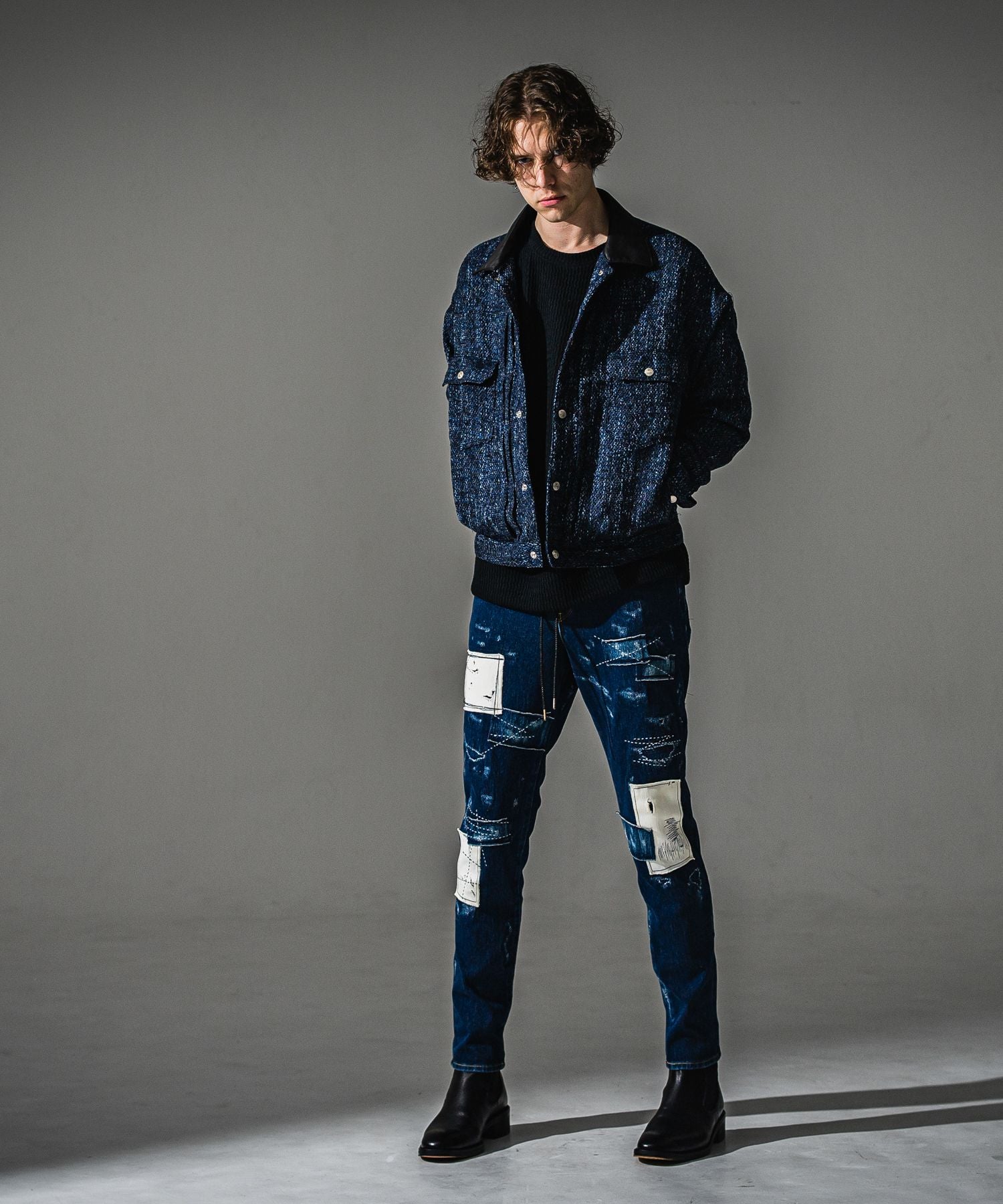 RESOUND CLOTHING リサウンドクロージング MICK DENIM JERSEY BASIC-ST-020-2 DINDREMAKE