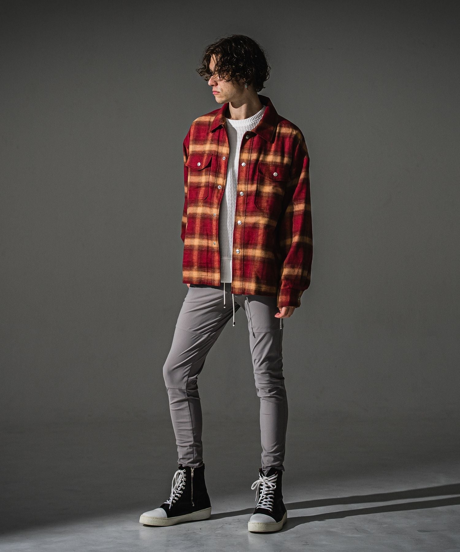 RESOUND CLOTHING リサウンドクロージング Johnson LINE NYLON PT BASIC-ST-009 GREYWH