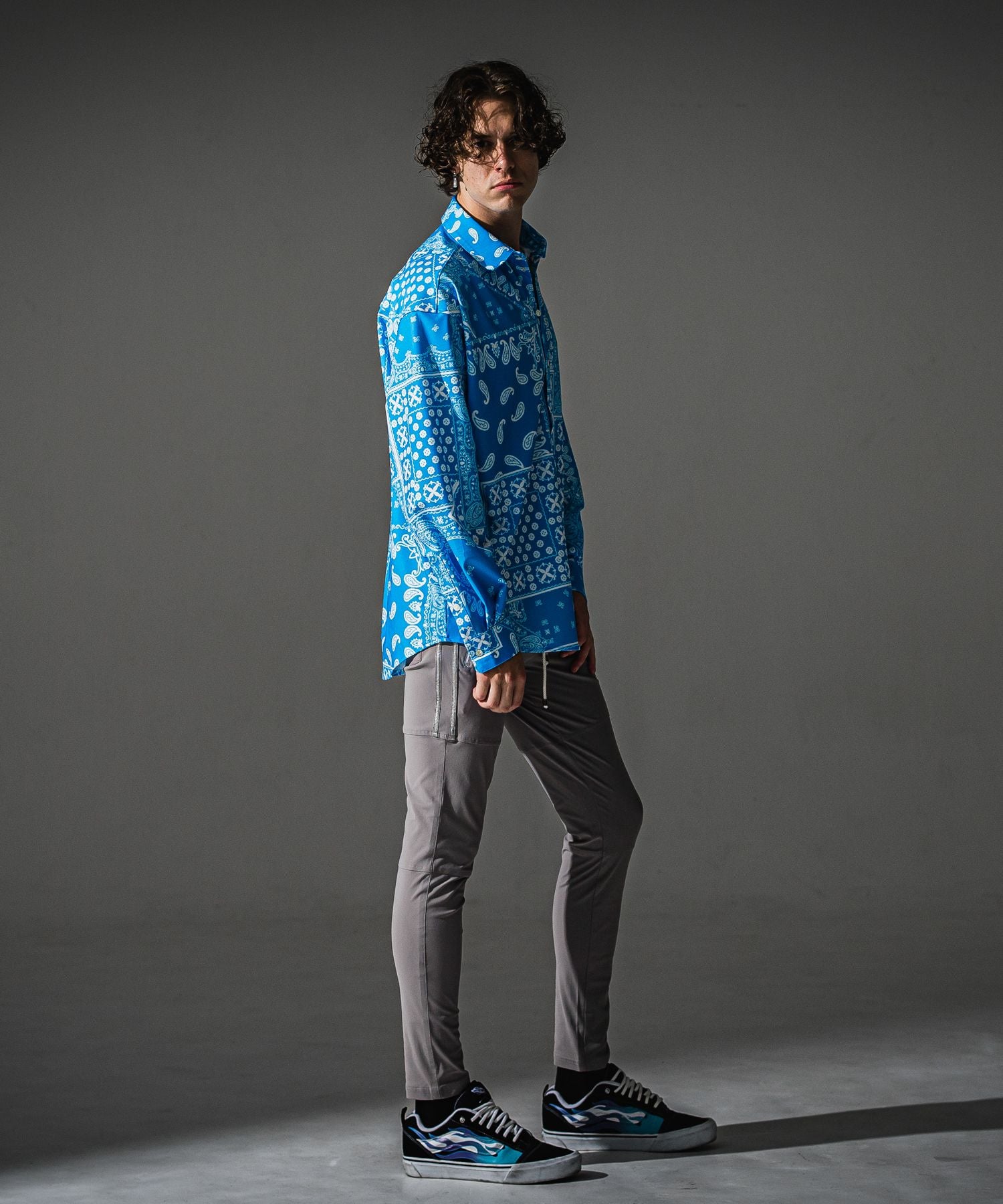 RESOUND CLOTHING リサウンドクロージング Johnson LINE NYLON PT BASIC-ST-009-2 GREYLSILVER