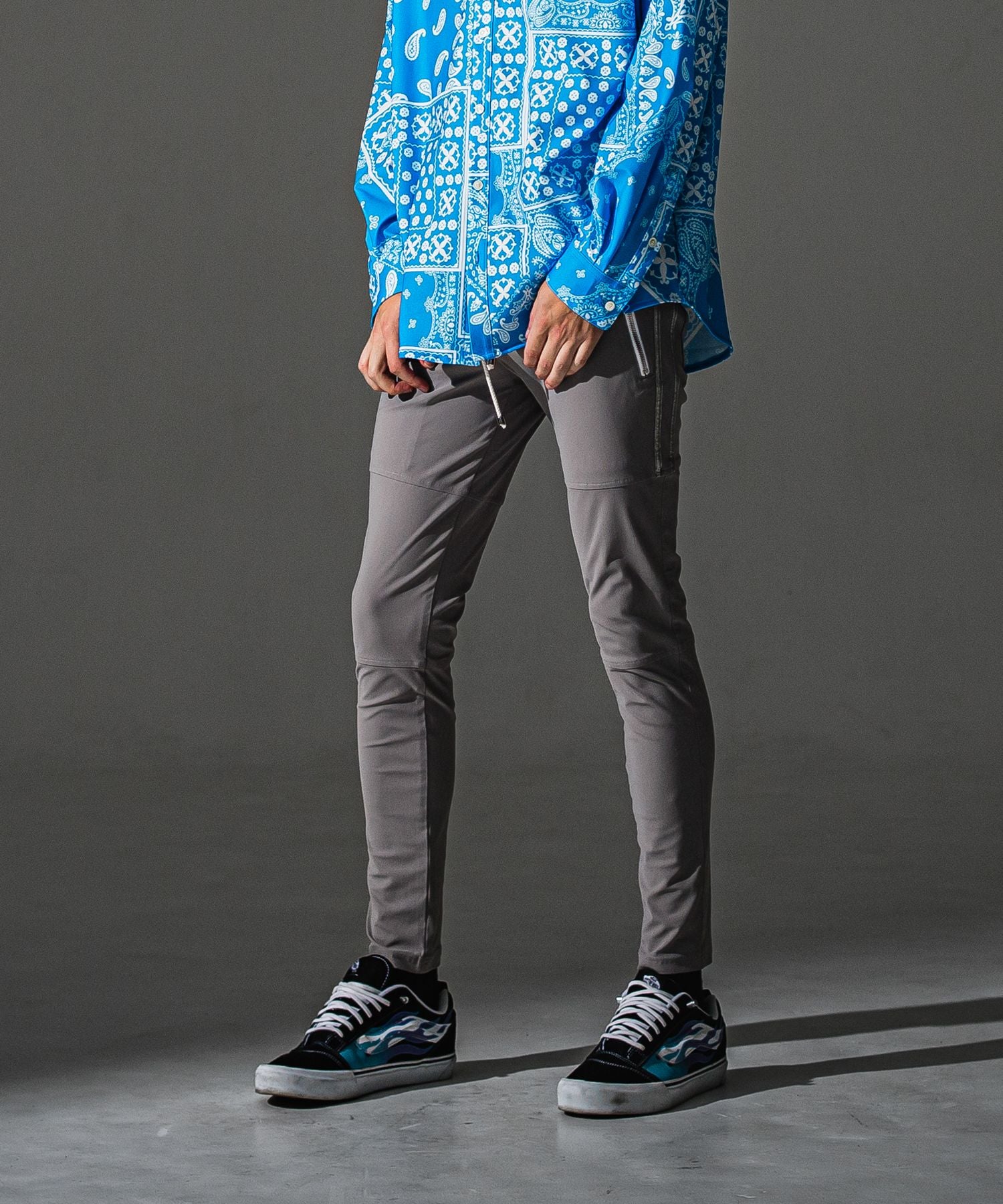 RESOUND CLOTHING リサウンドクロージング Johnson LINE NYLON PT BASIC-ST-009-2 GREYLSILVER