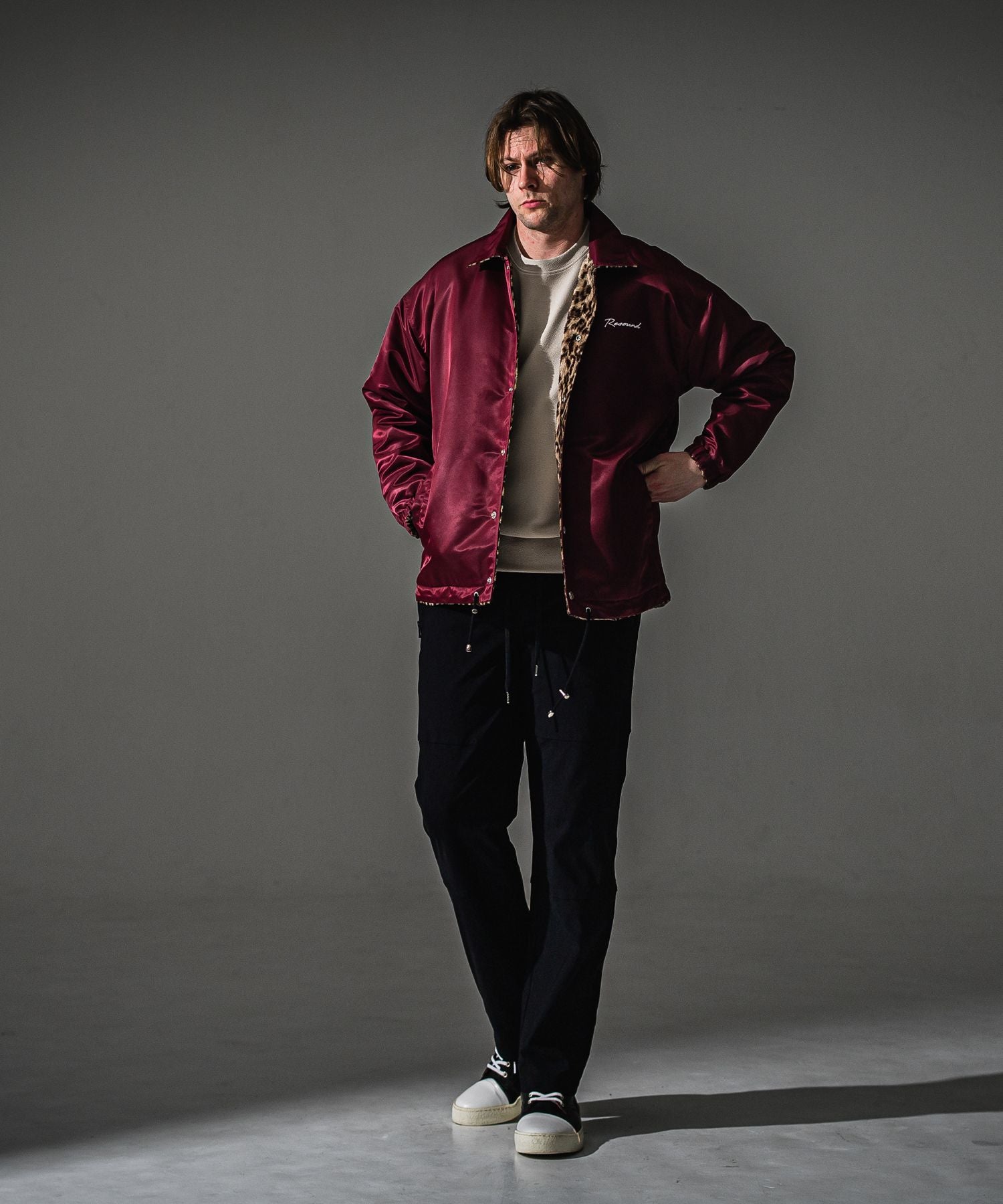 RESOUND CLOTHING リサウンドクロージング Johnson LINE WIDE PT BASIC-ST-009WT BKBK