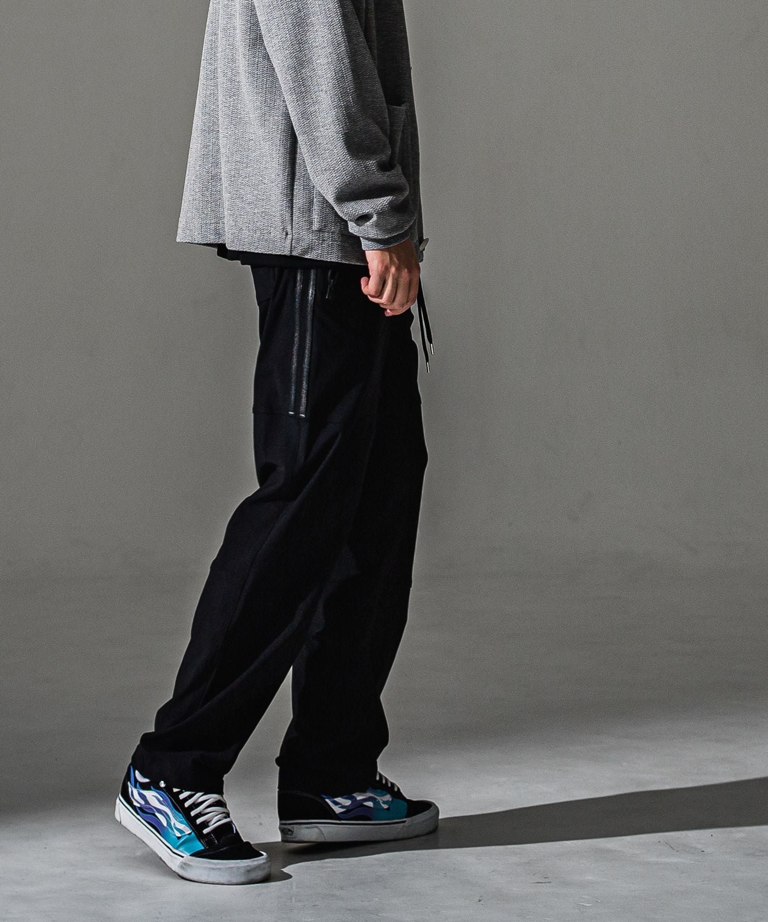 RESOUND CLOTHING リサウンドクロージング Johnson LINE WIDE PT BASIC-ST-009WT BKBK