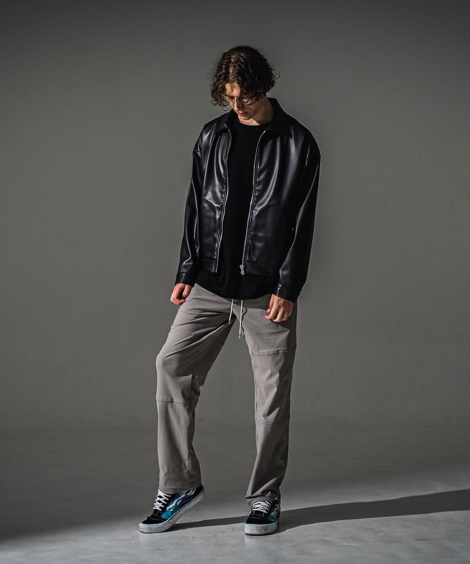 RESOUND CLOTHING リサウンドクロージング Johnson LINE WIDE PT BASIC-ST-009WT GREYWH