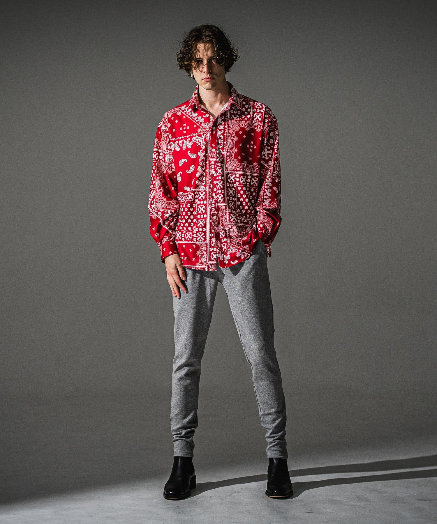 RESOUND CLOTHING リサウンドクロージング CHRIS EASY blister TUCK PANTS RC41-ST-016T BGREY