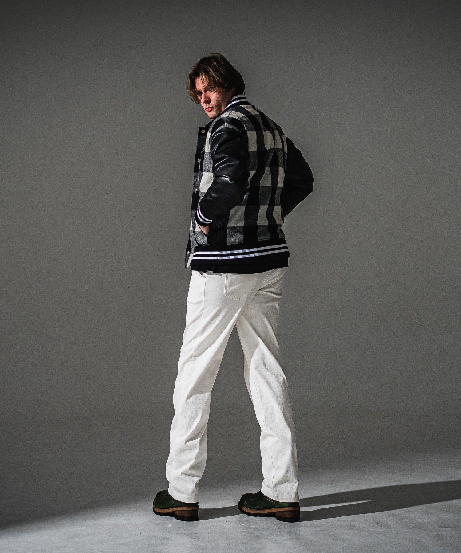 RESOUND CLOTHING リサウンドクロージング DENIM JERSEY WIDE PT RC41-ST-016WTD WHITE