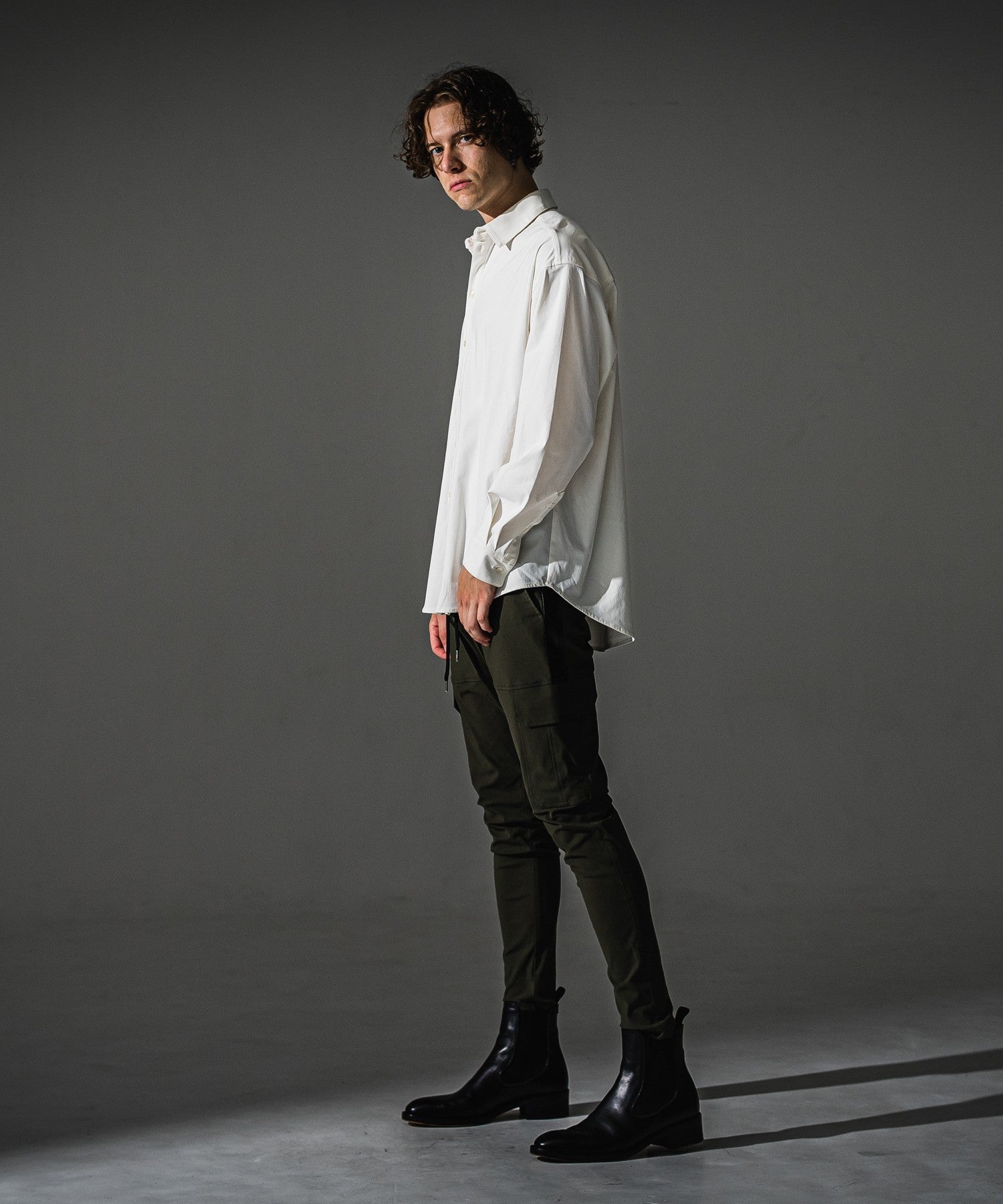 RESOUND CLOTHING リサウンドクロージング NYLON jack shirts RC41-SH-001 WHITE