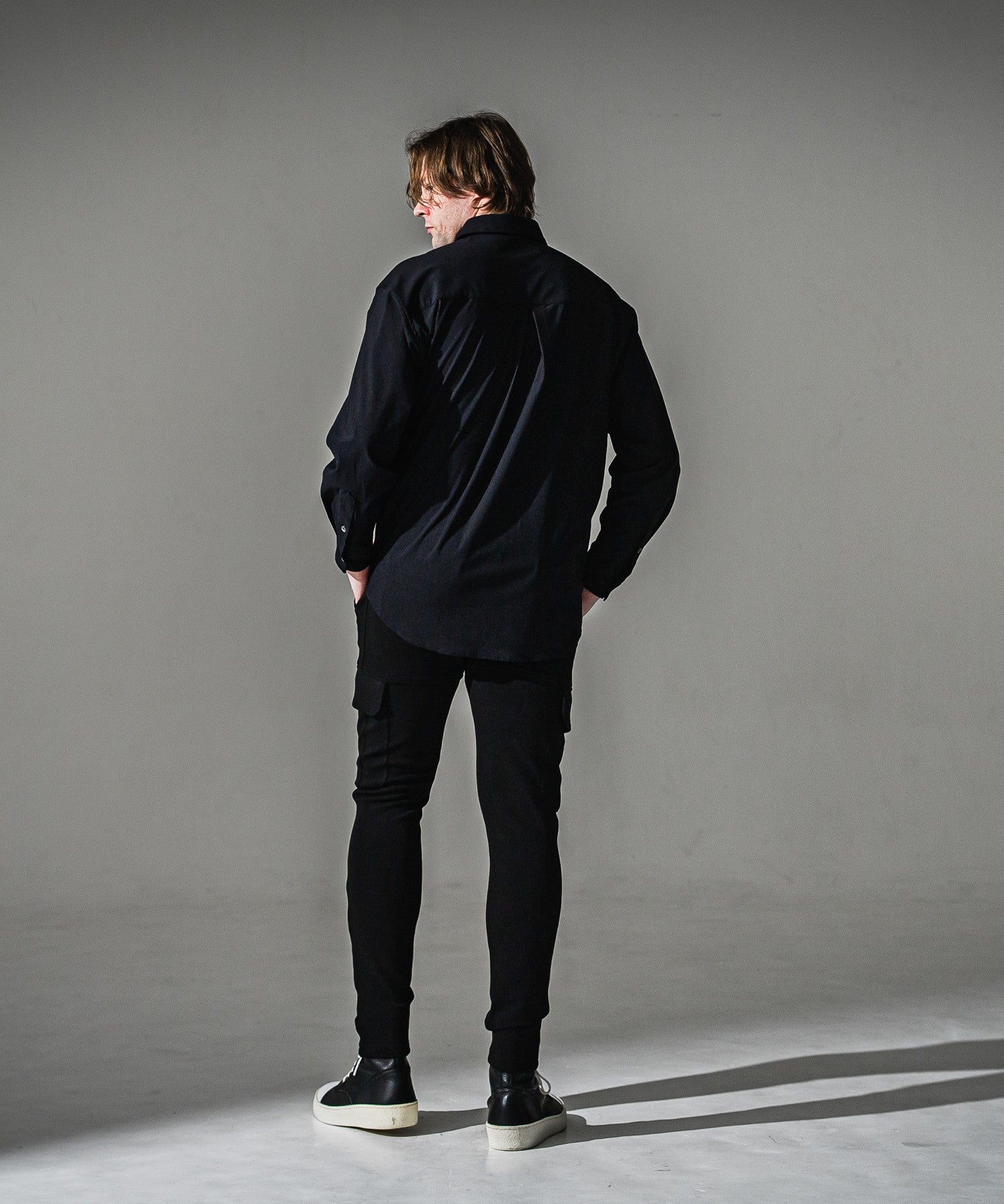 RESOUND CLOTHING リサウンドクロージング NYLON jack shirts RC41-SH-001 BLACK