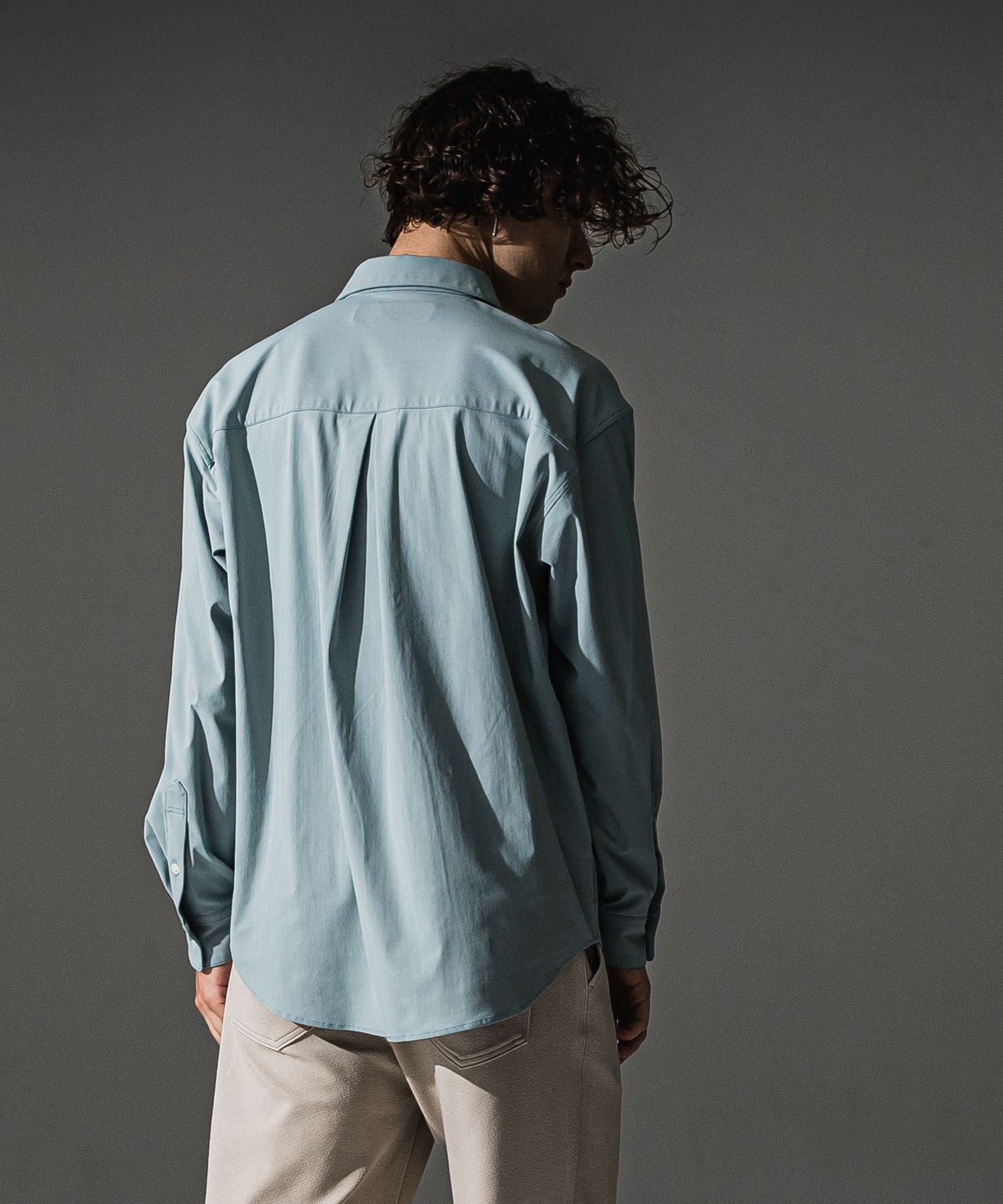 RESOUND CLOTHING リサウンドクロージング NYLON jack shirts RC41-SH-001 AQUA