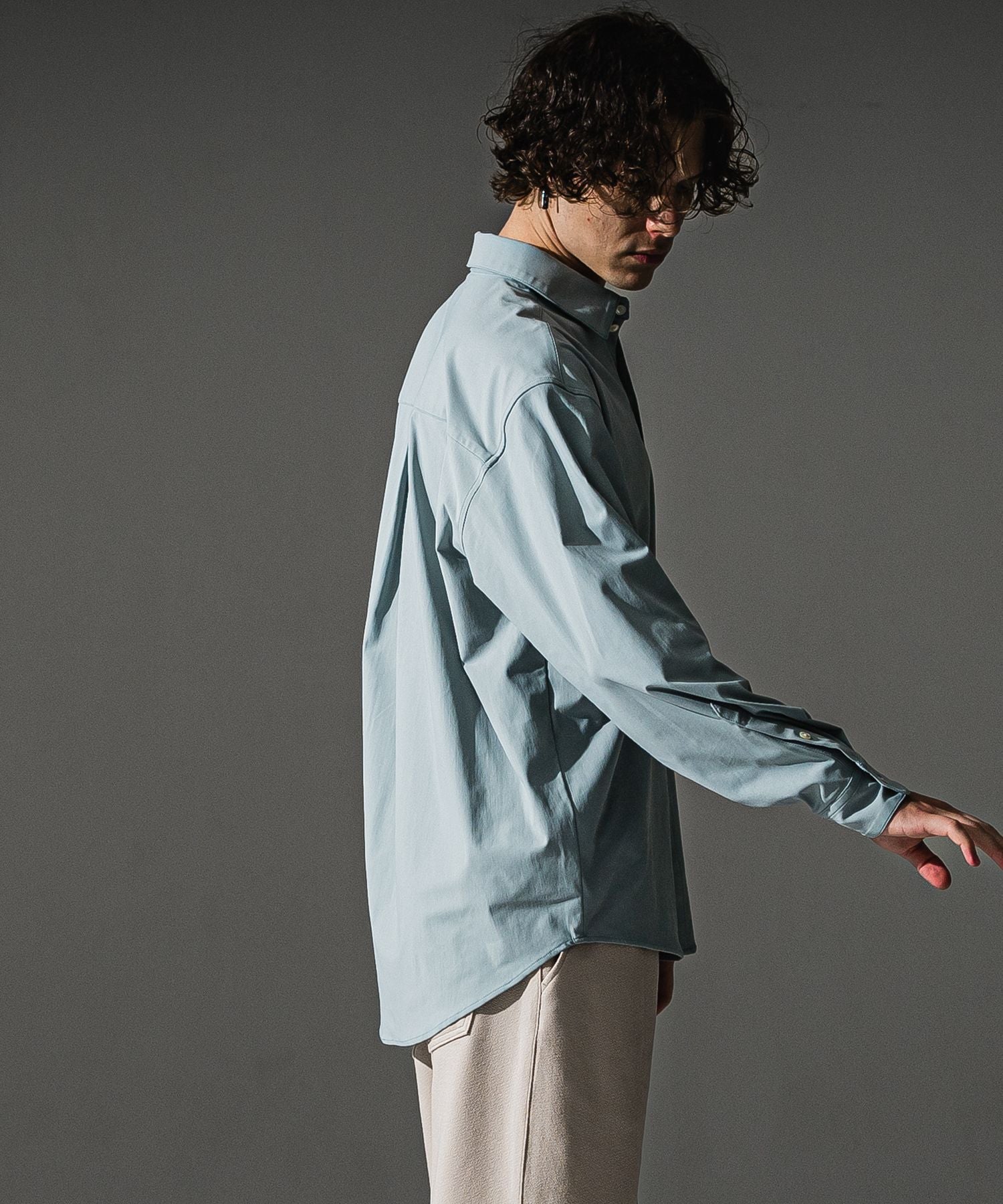 RESOUND CLOTHING リサウンドクロージング NYLON jack shirts RC41-SH-001 AQUA