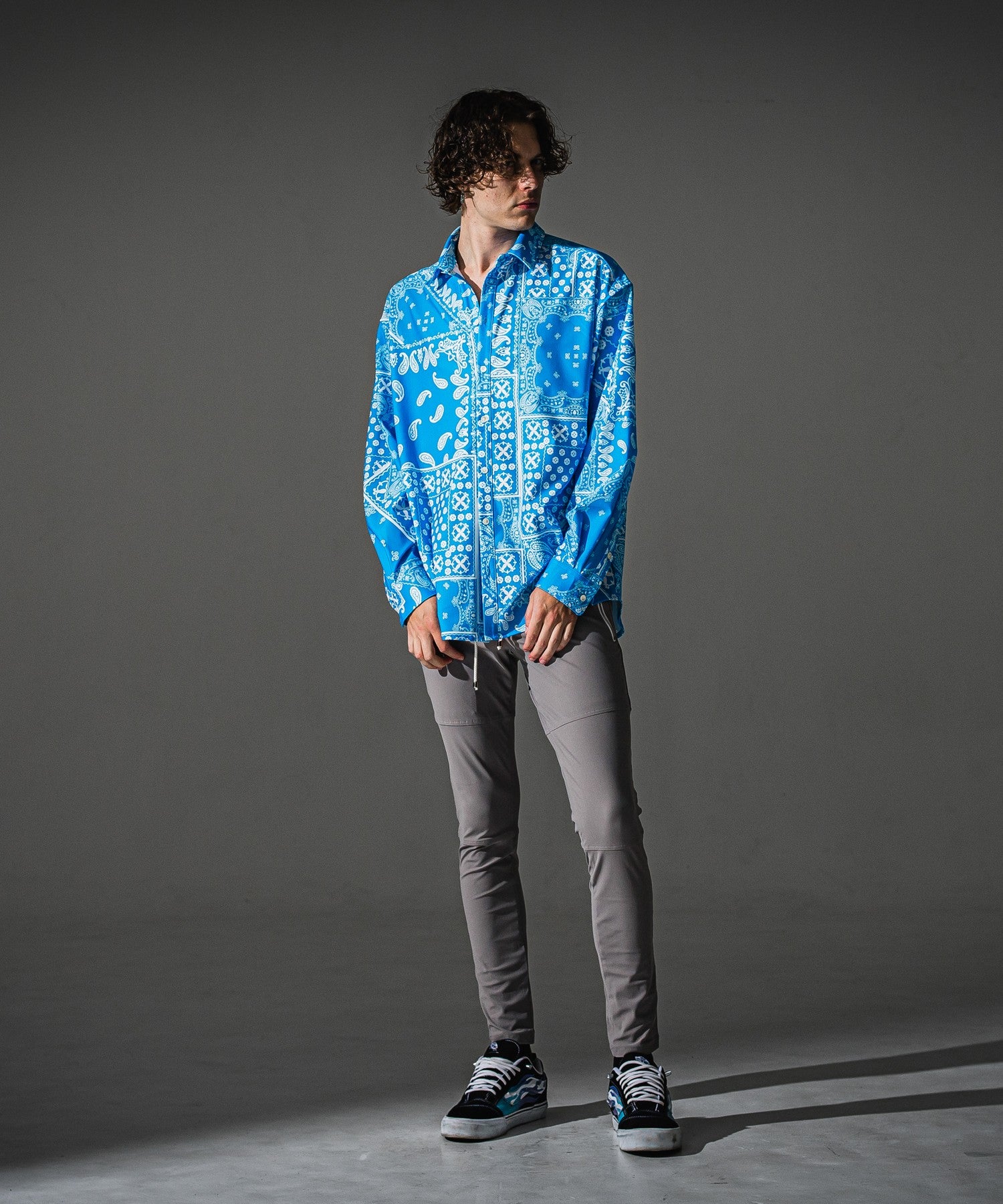 RESOUND CLOTHING リサウンドクロージング BANDANA JACKSHIRTS RC41-SH-002 BLUEBANDANA