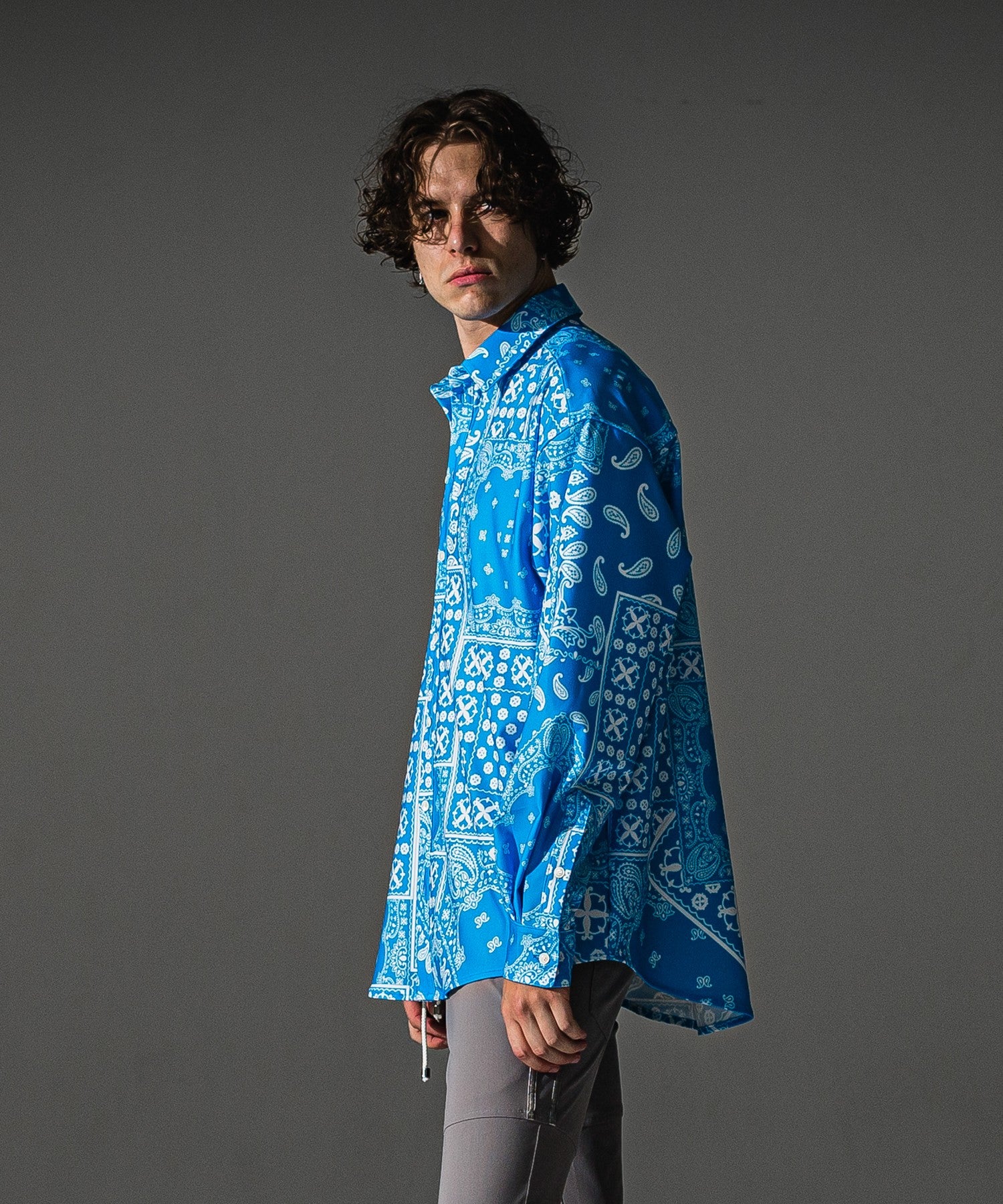 RESOUND CLOTHING リサウンドクロージング BANDANA JACKSHIRTS RC41-SH-002 BLUEBANDANA
