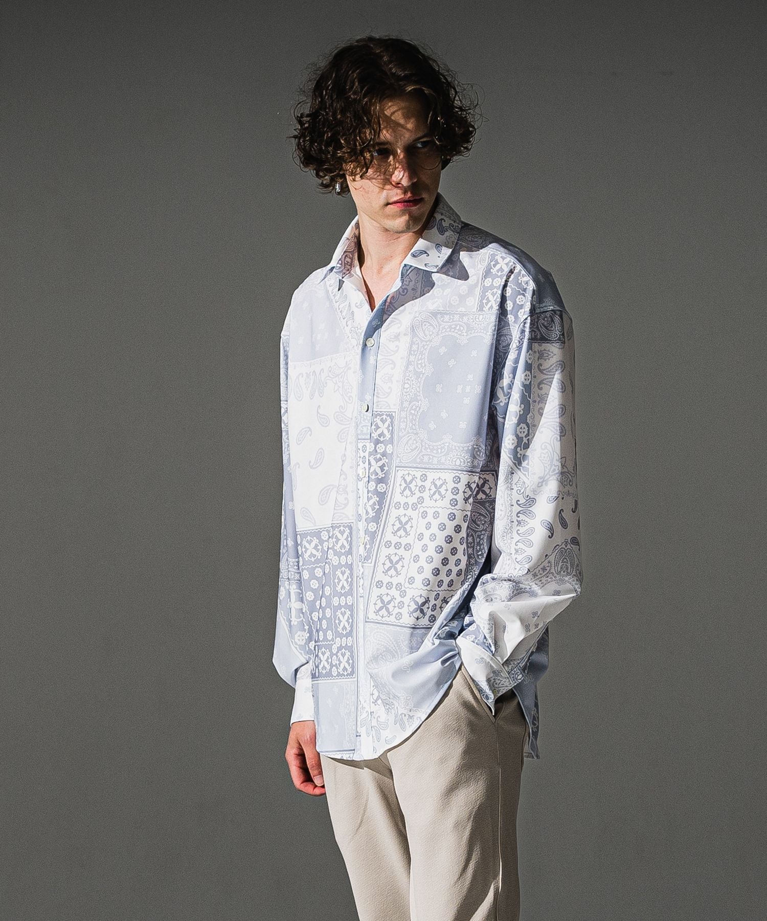 RESOUND CLOTHING リサウンドクロージング BANDANA JACKSHIRTS RC41-SH-002 WHBANDANA