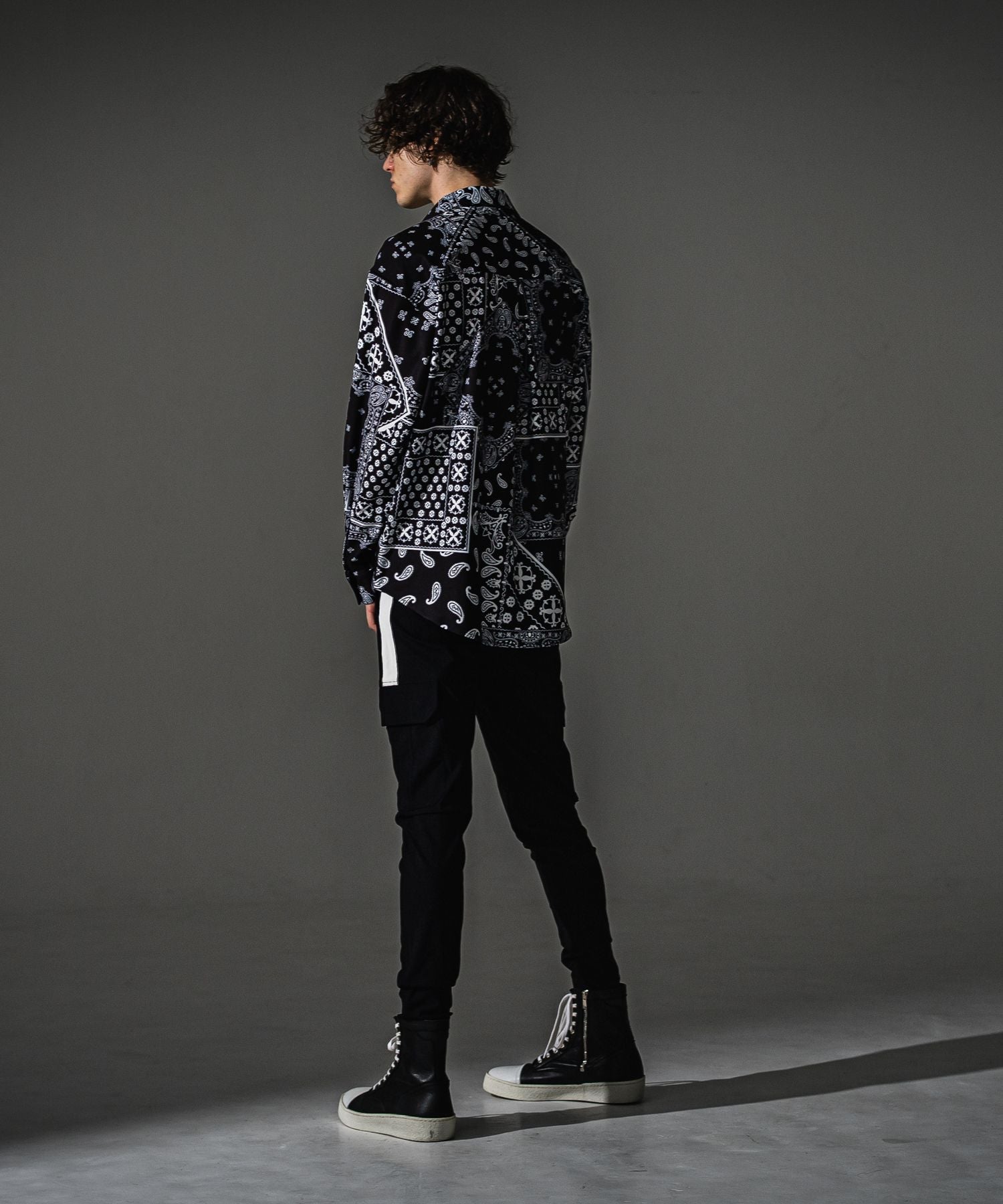 RESOUND CLOTHING リサウンドクロージング BANDANA JACKSHIRTS RC41-SH-002 BKBANADANA