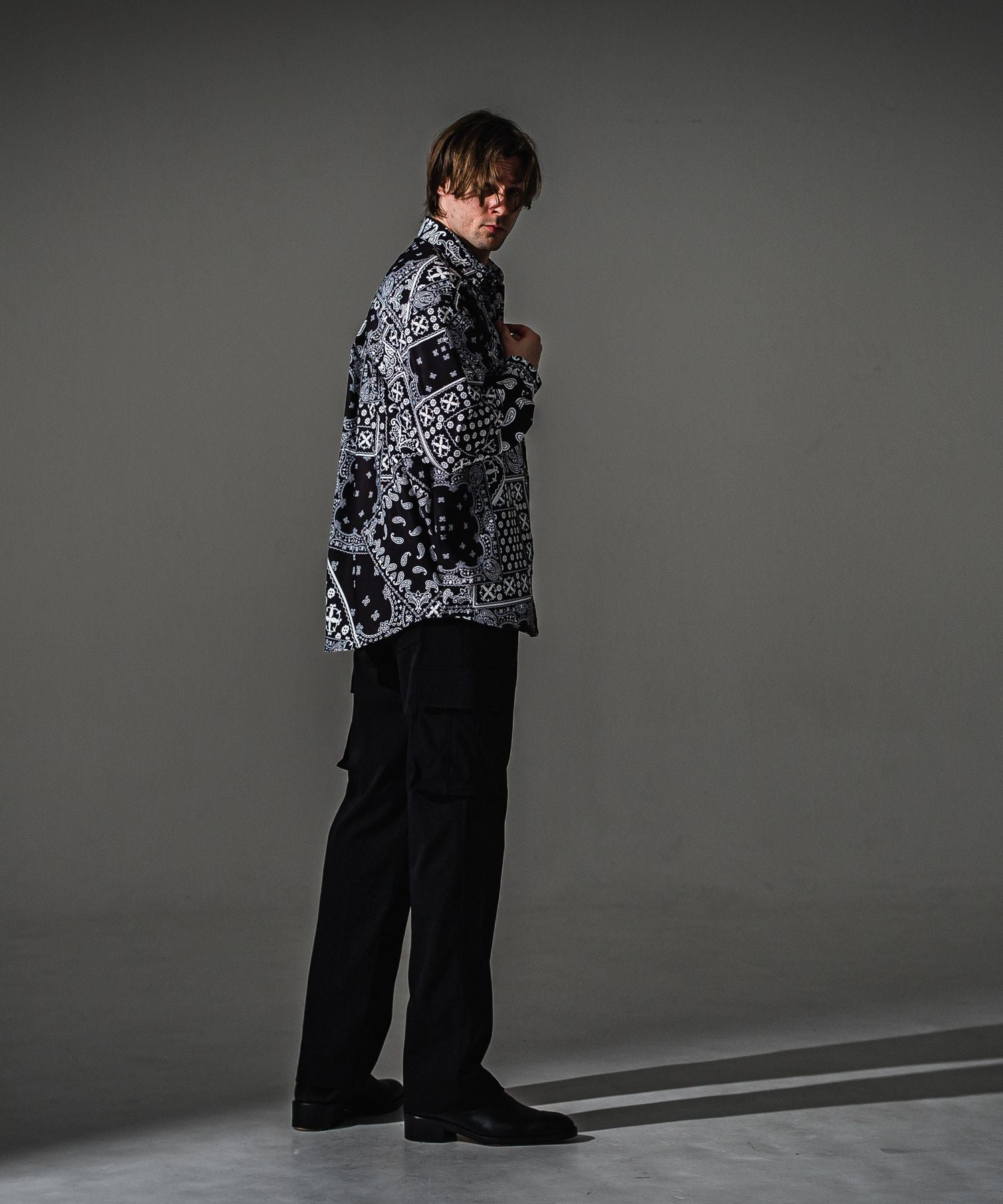 RESOUND CLOTHING リサウンドクロージング BANDANA JACKSHIRTS RC41-SH-002 BKBANADANA