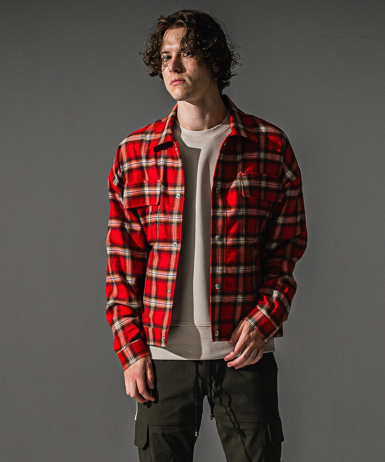 RESOUND CLOTHING リサウンドクロージング check shirt JK RC41-SH-003 RED