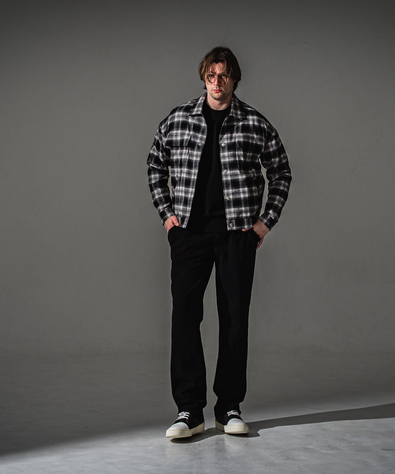 RESOUND CLOTHING リサウンドクロージング check shirt JK RC41-SH-003 BLACK