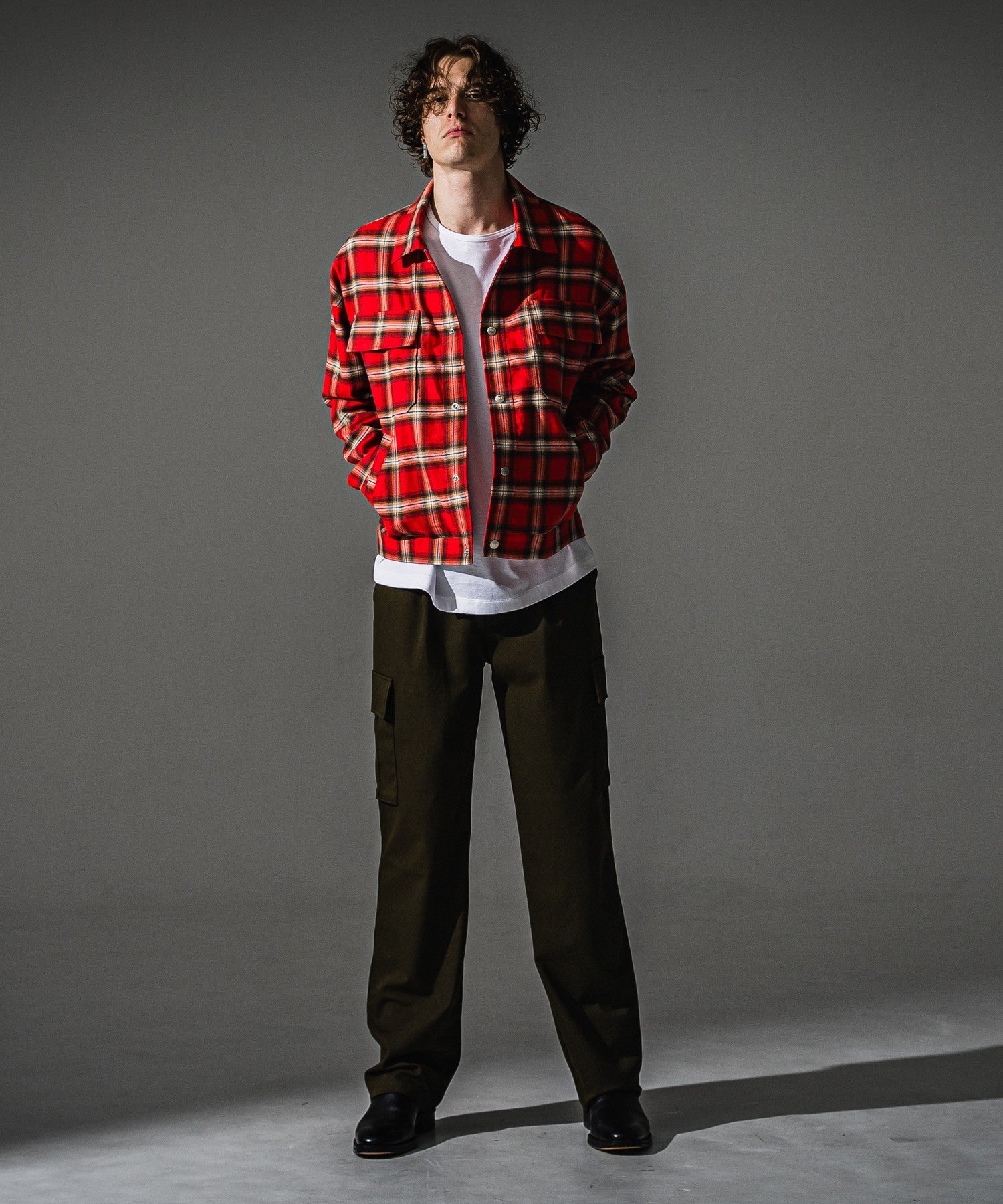 RESOUND CLOTHING リサウンドクロージング check shirt JK RC41-SH-003 RED
